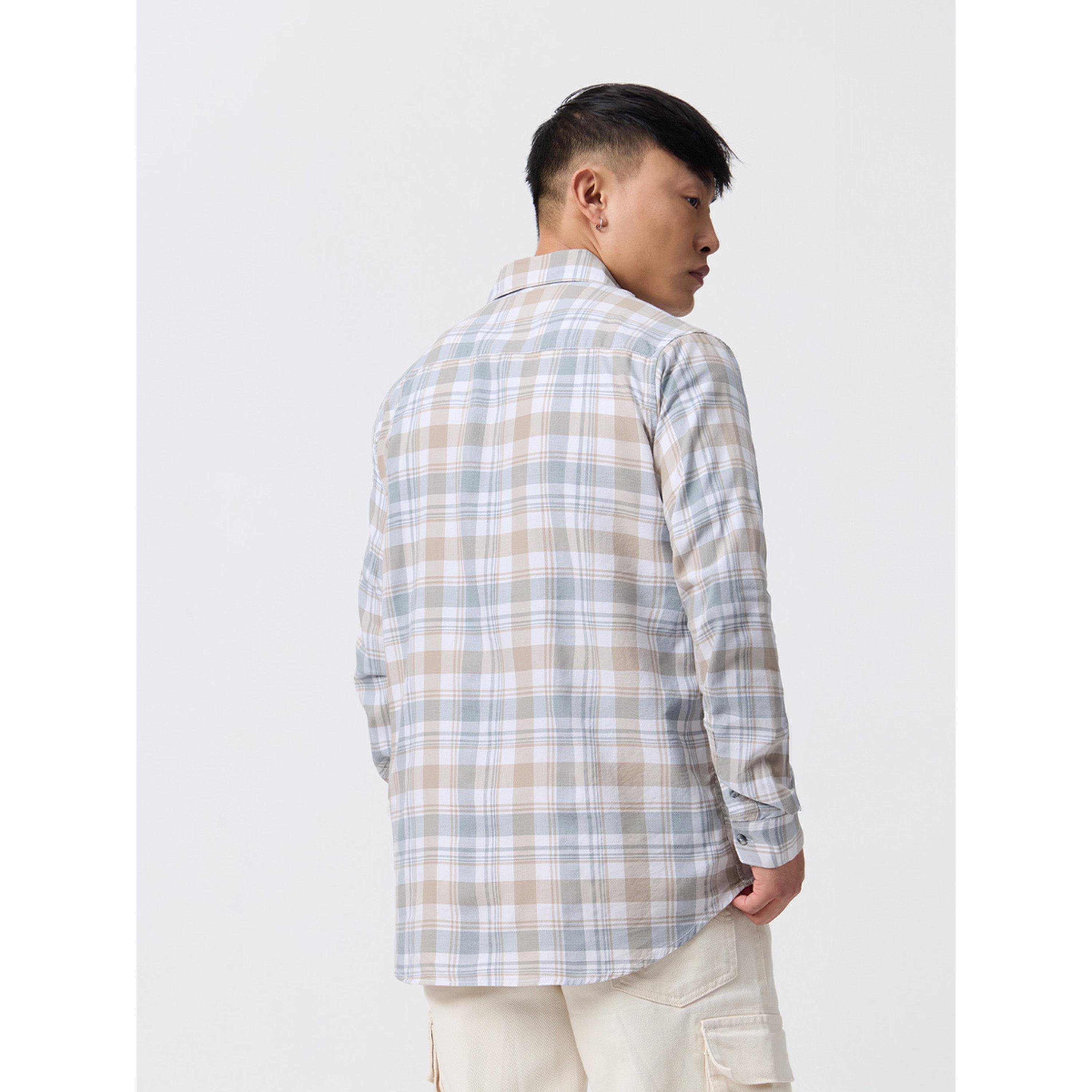 The Souled Store X Styli Men Multi-Check Spread Collar Shirt-men-clothing-shirts-image-3