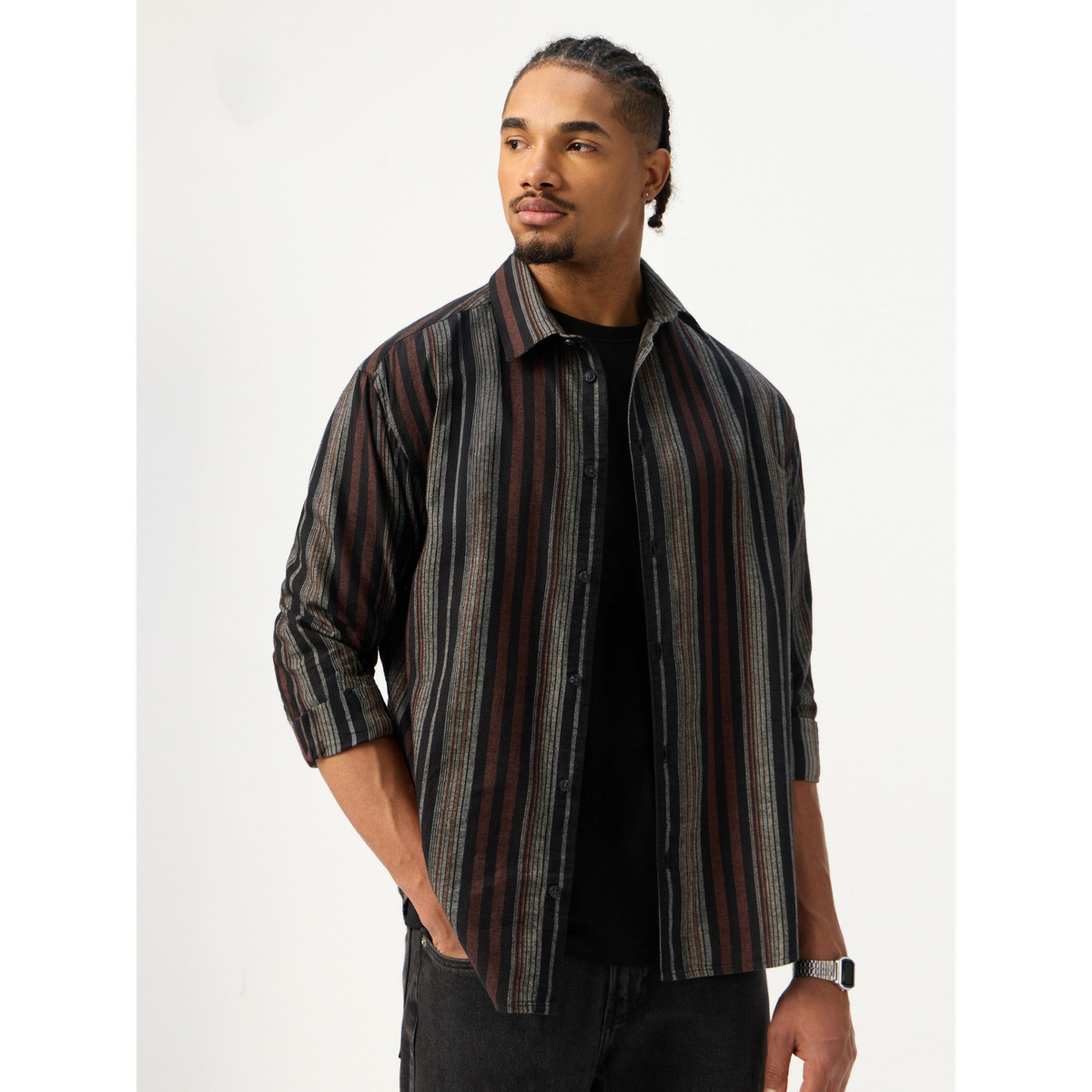 The Souled Store X Styli Men Multi-Color Striped Relaxed Fit Shirt-men-clothing-shirts-image-1