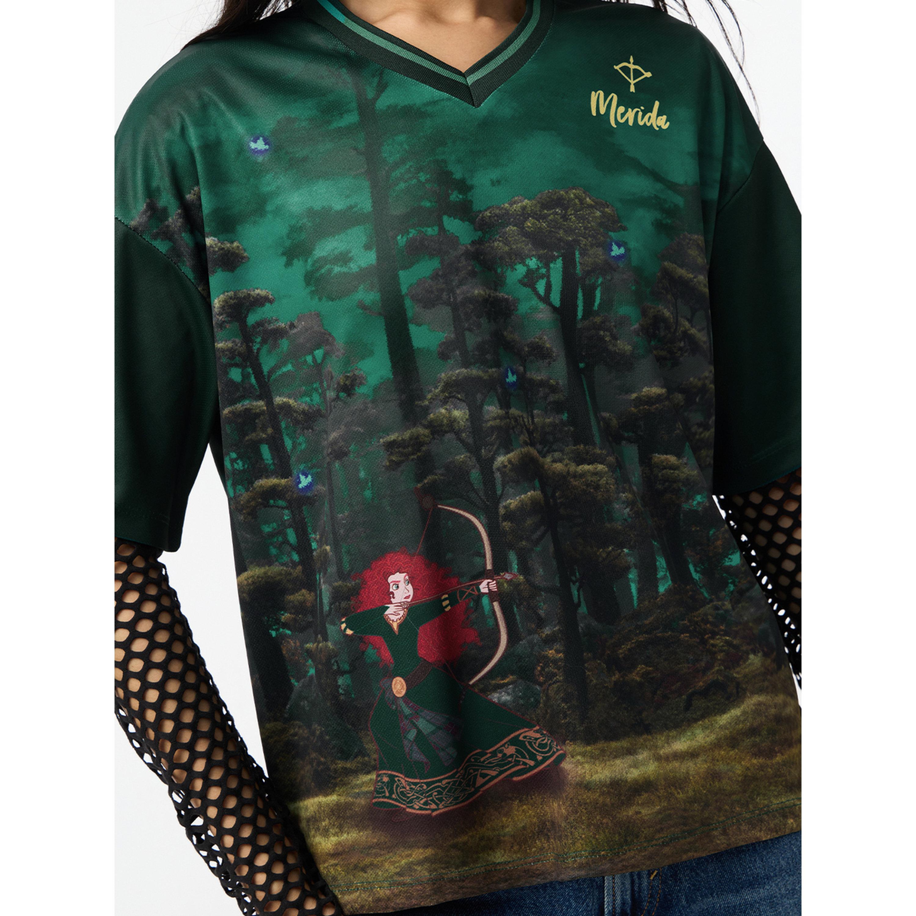 The Souled Store X Styli Disney Princess Merida Brave V-Neck Graphic T-Shirt-women-clothing-tshirts-image-6