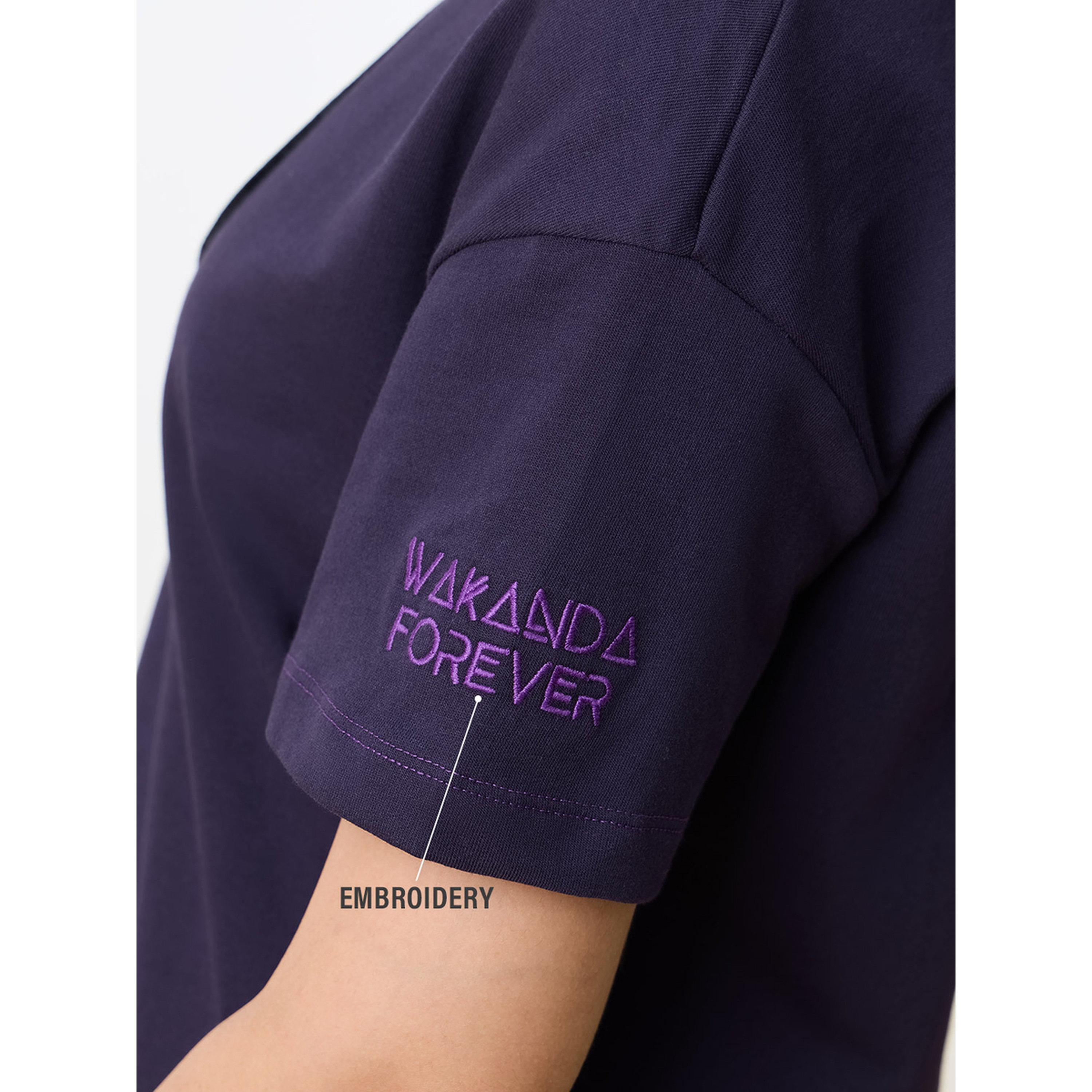 The Souled Store X Styli Purple Black Panther Oversized T-Shirt with Short Sleeve and Round Neck-women-clothing-tshirts-image-5