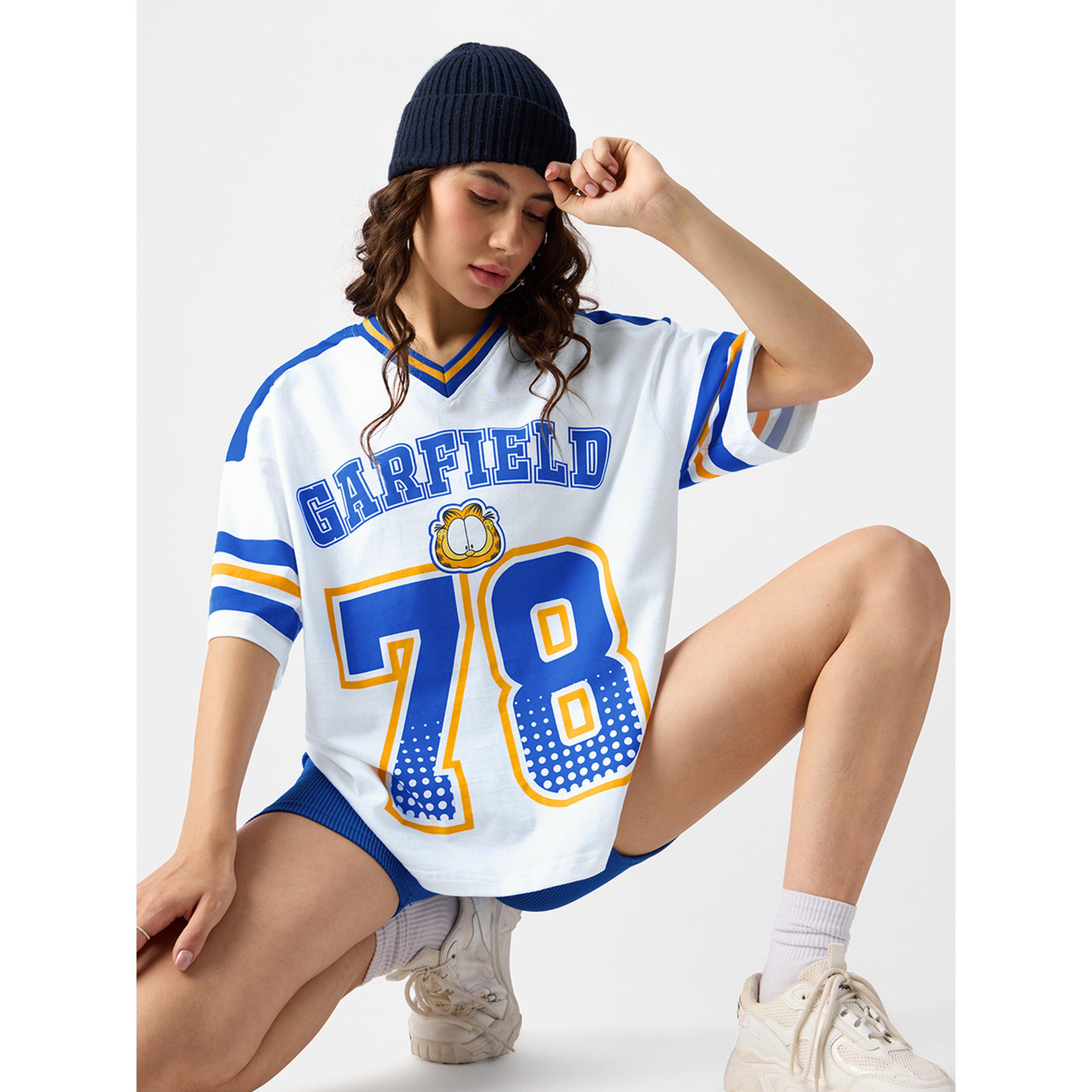 The Souled Store X Styli Garfield 78 Varsity Oversized T-Shirt-women-clothing-tshirts-image-3