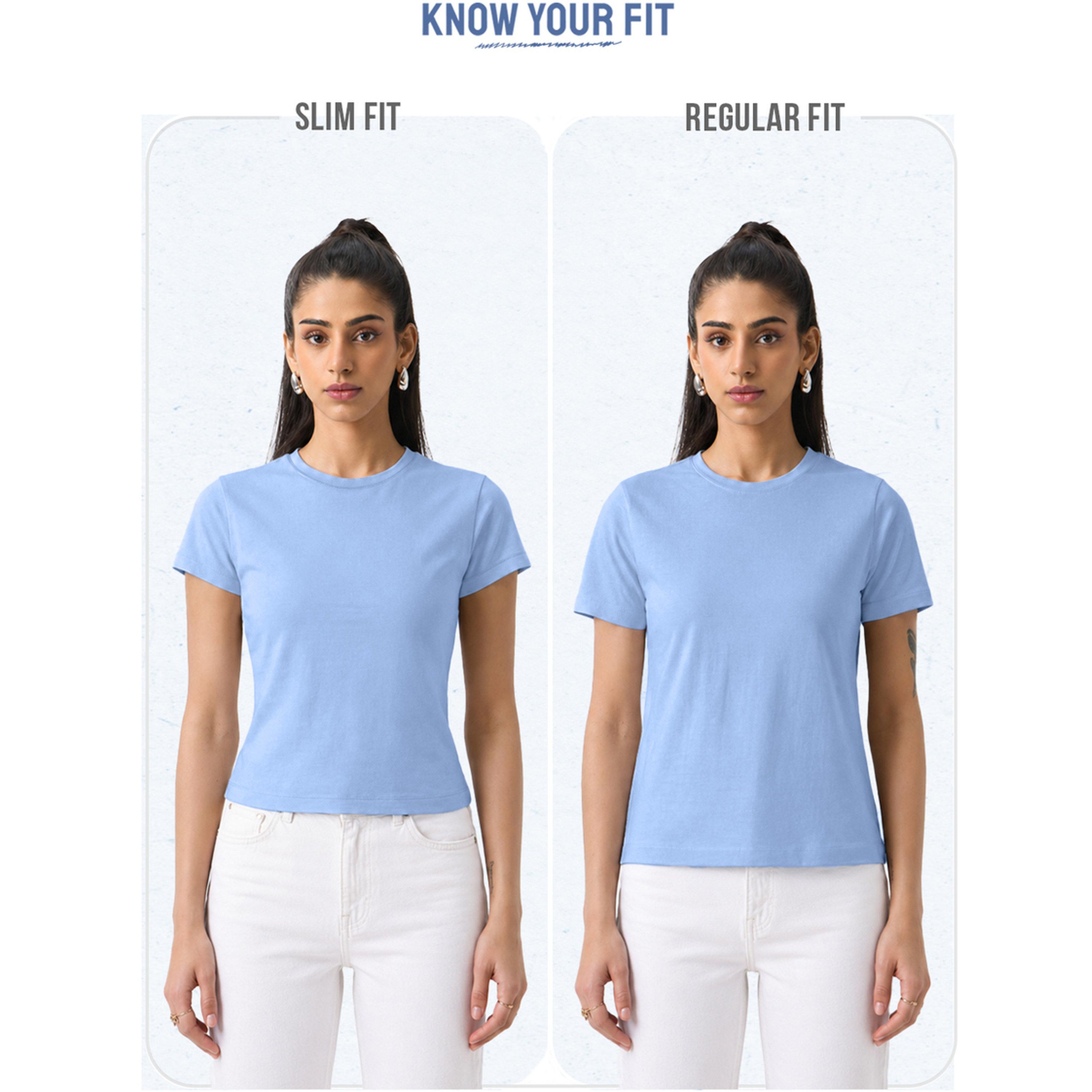 تيشيرت بولو أزرق بقصة ضيقة وتفاصيل خطوط على الياقة-women-clothing-tshirts-image-6