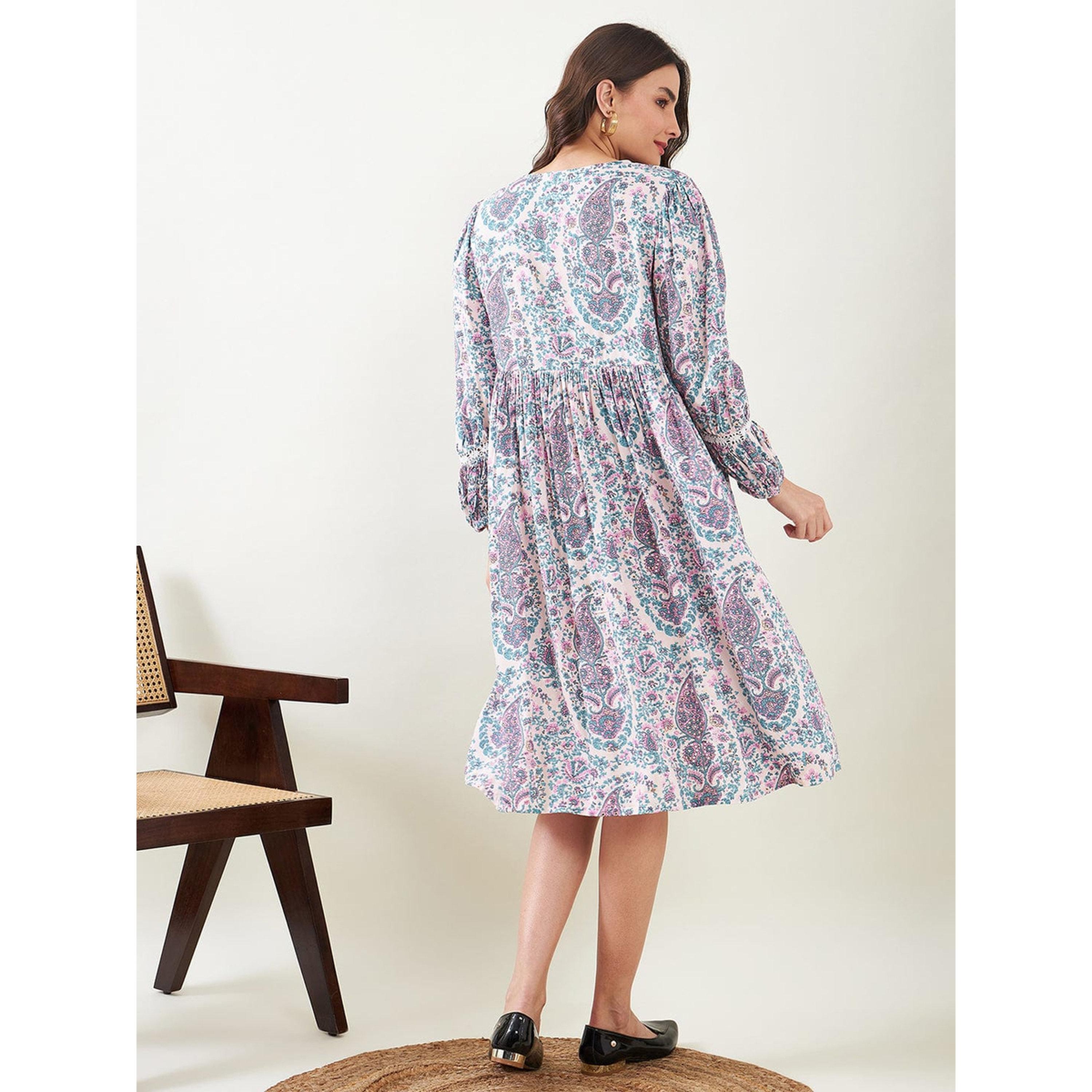 فستان رضاعة للحوامل فيسكوز وطبعة بيزلي-women-clothing-maternity-dresses-image-4