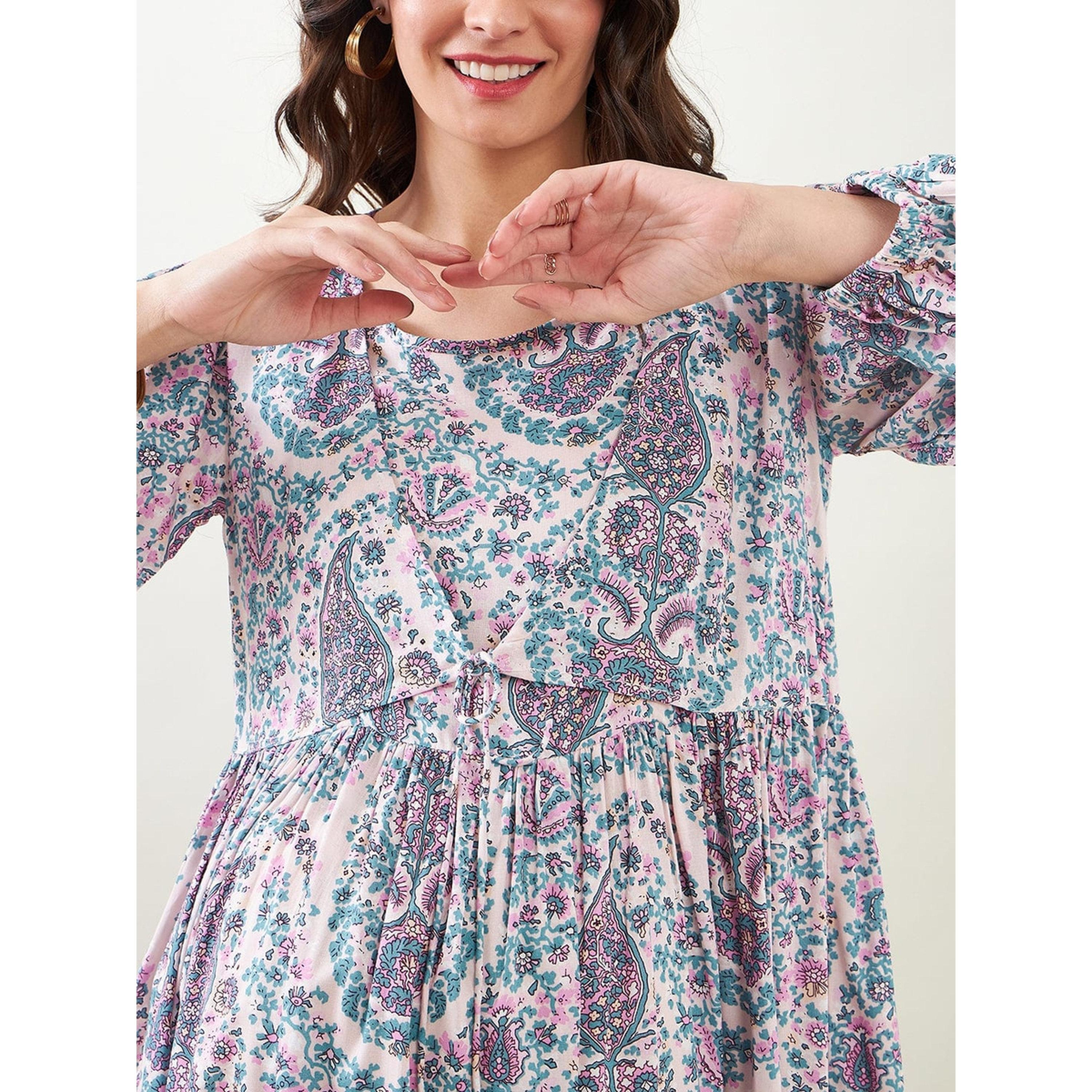 فستان رضاعة للحوامل فيسكوز وطبعة بيزلي-women-clothing-maternity-dresses-image-5