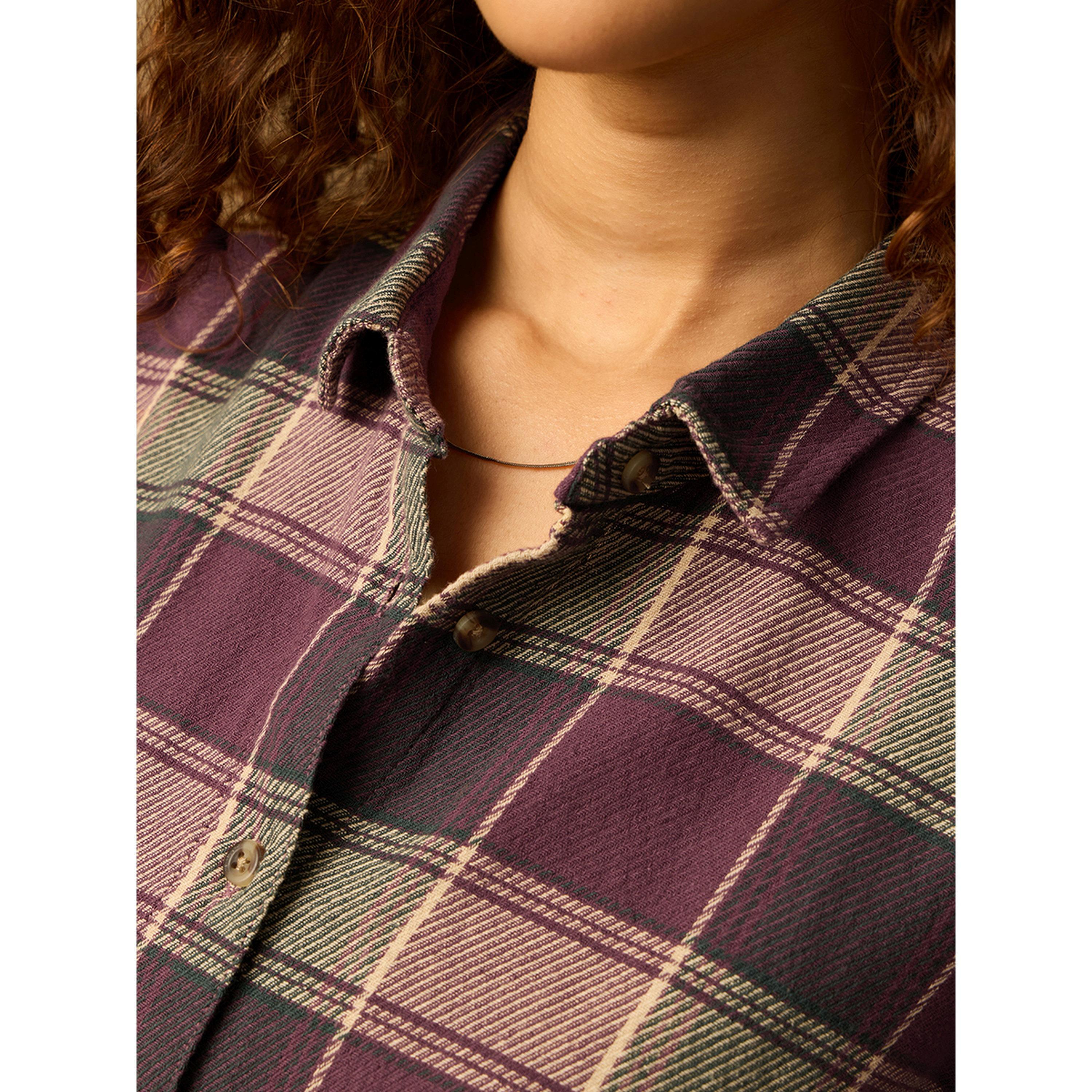 The Souled Store X Styli Burgundy Plaid Regular Fit Shirt-women-clothing-shirtsandblouses-shirts-image-5