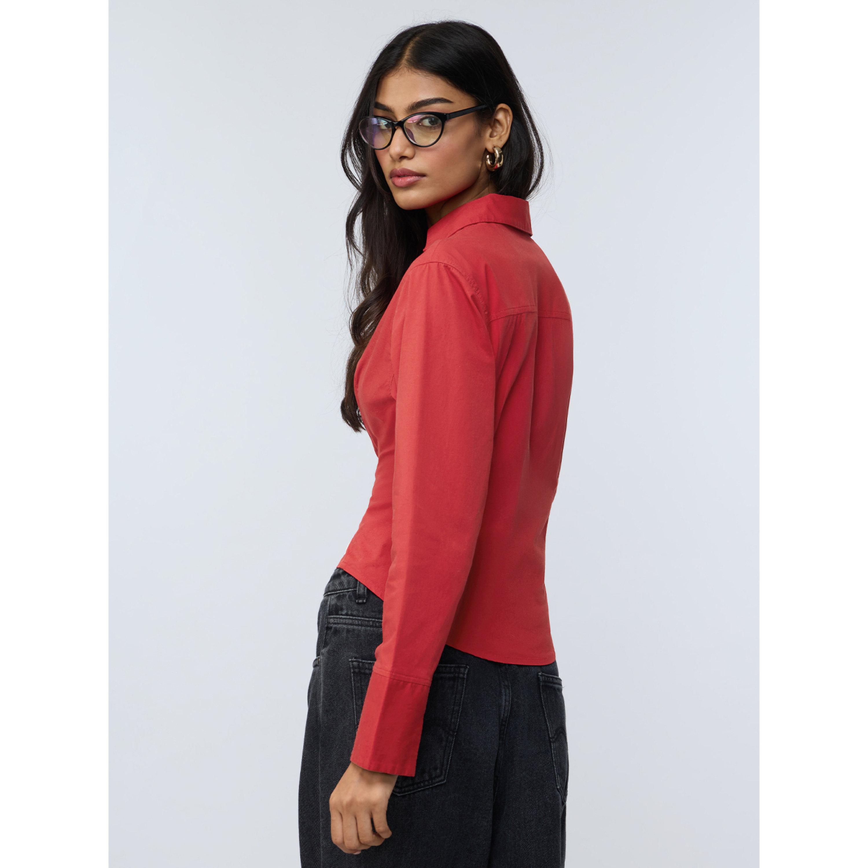 قميص أحمر بأكمام طويلة بقصة مستقيمة-women-clothing-shirtsandblouses-shirts-image-3