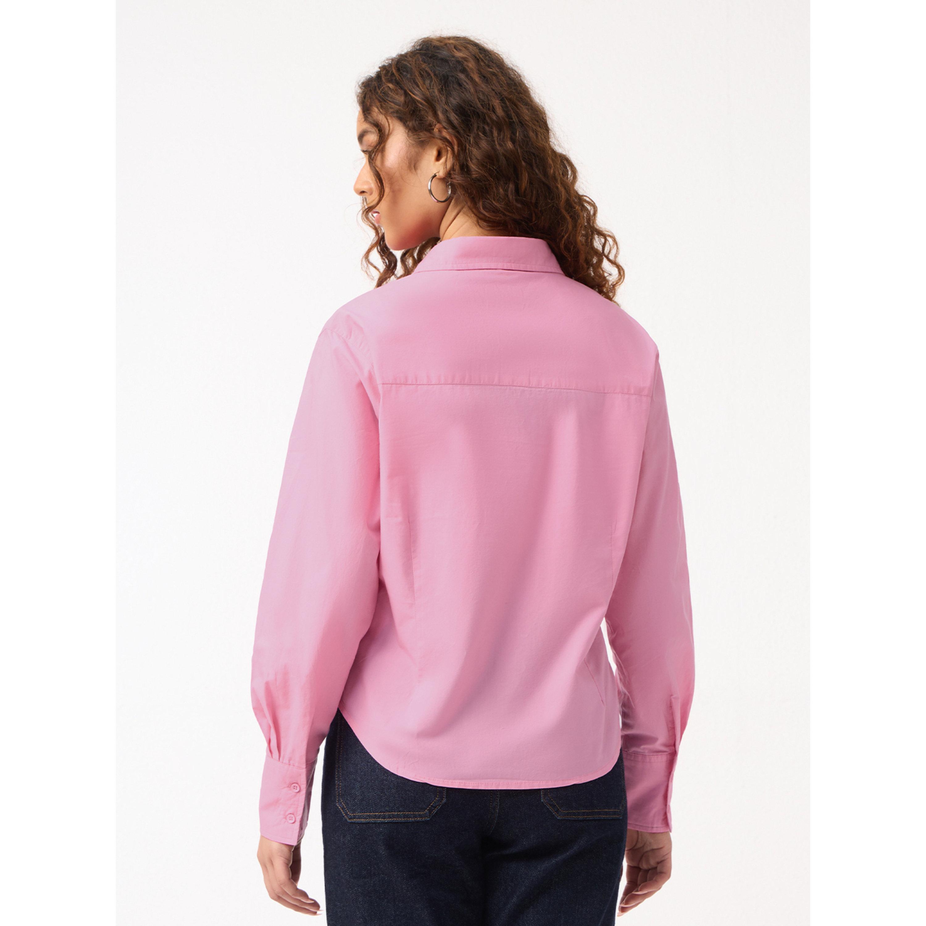 The Souled Store X Styli Pink Regular Fit Button-Up Shirt-women-clothing-shirtsandblouses-shirts-image-3