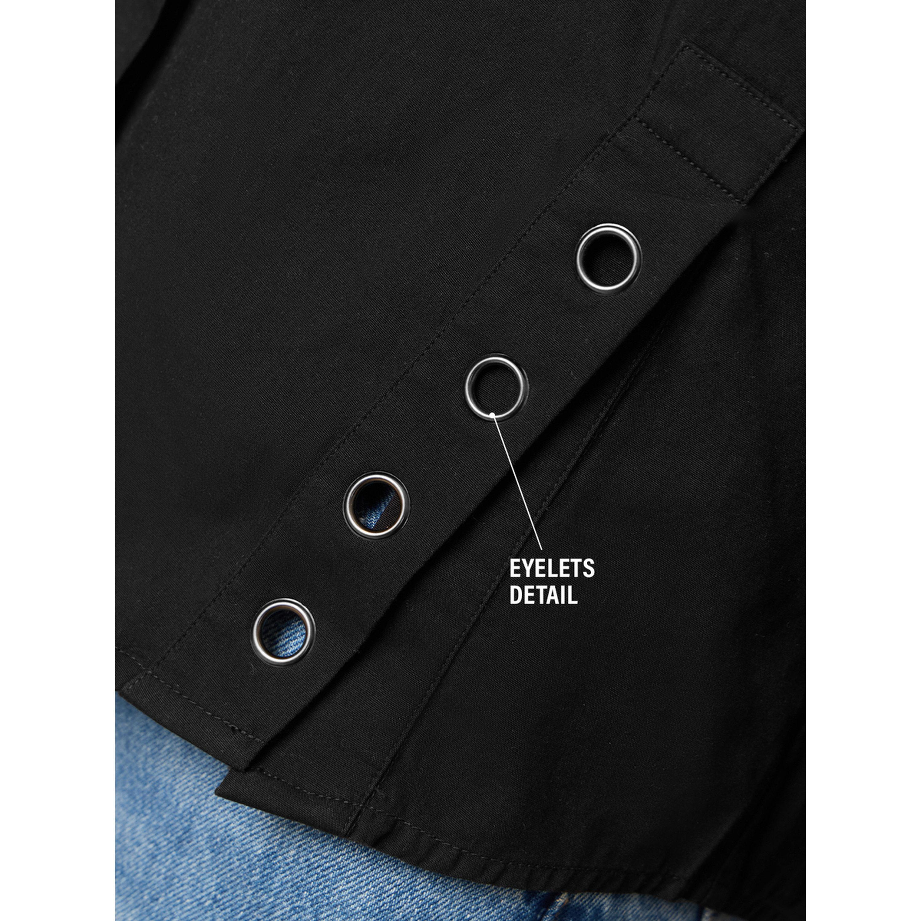 The Souled Store X Styli Chic Black Relaxed Fit Long Sleeve Shirt-women-clothing-shirtsandblouses-shirts-image-4