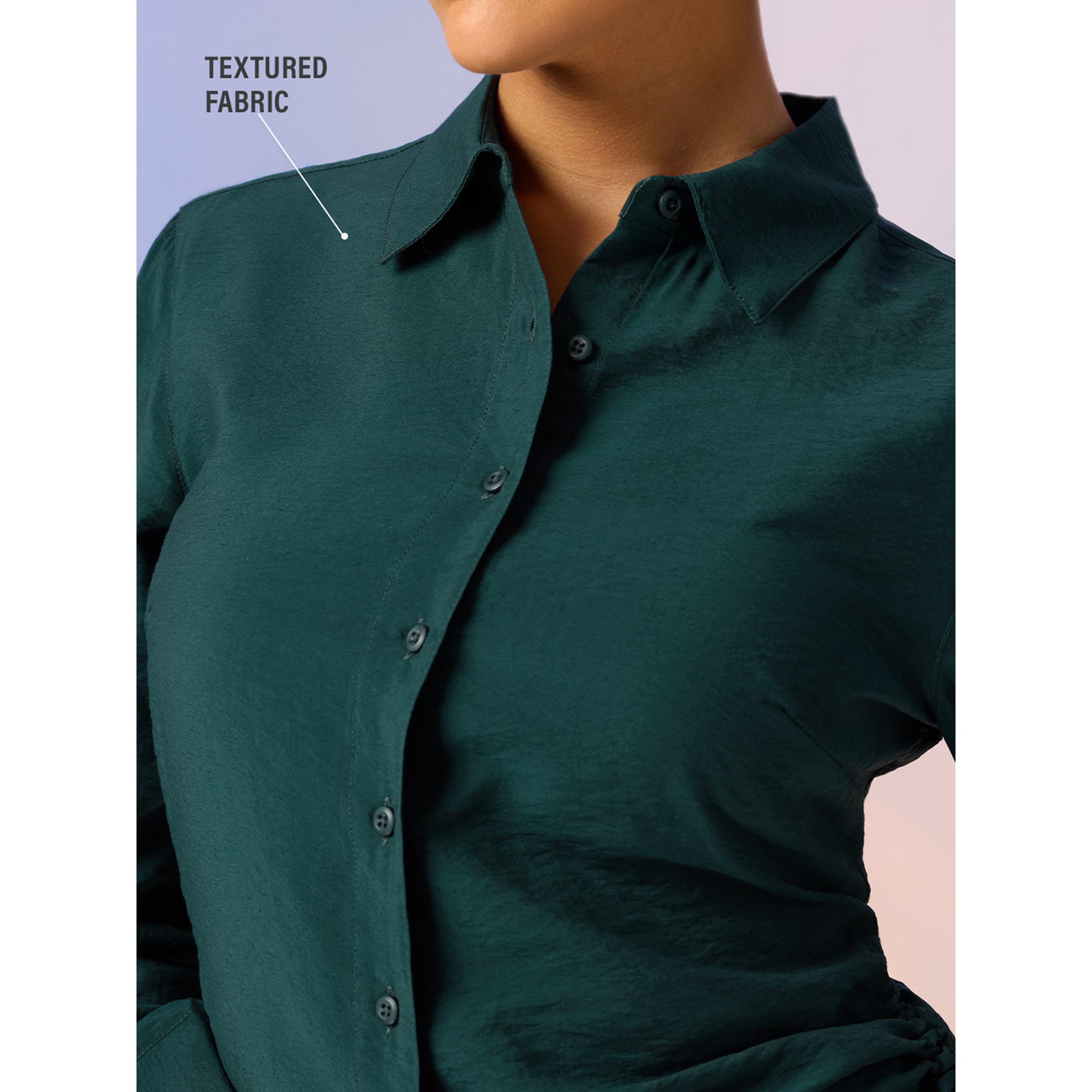 The Souled Store X Styli Emerald Green Long Sleeve Regular Fit Shirt-women-clothing-shirtsandblouses-shirts-image-6