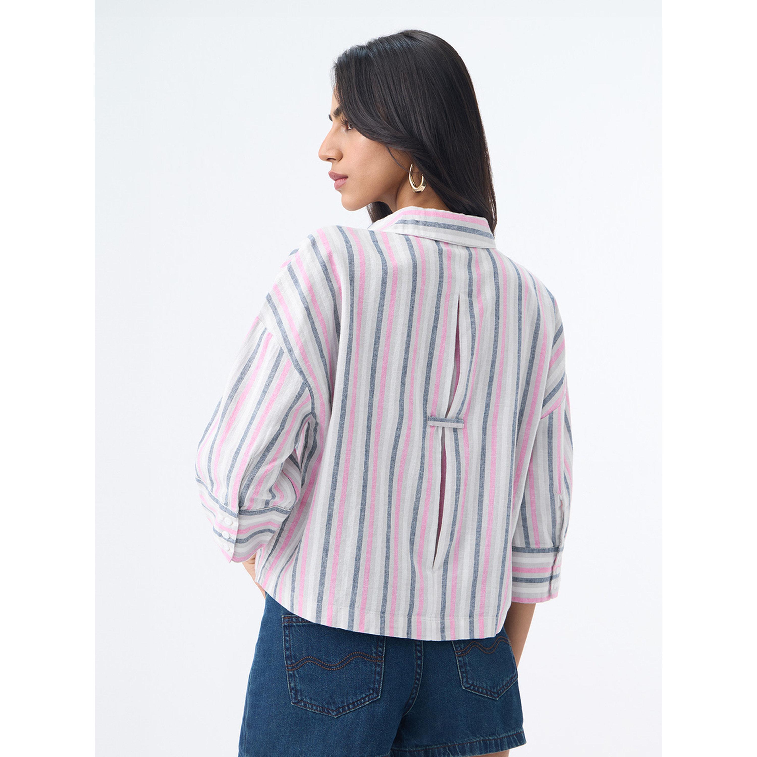 بلوزة واسعة مزيج الكتان ومخططة-women-clothing-shirtsandblouses-shirts-image-6
