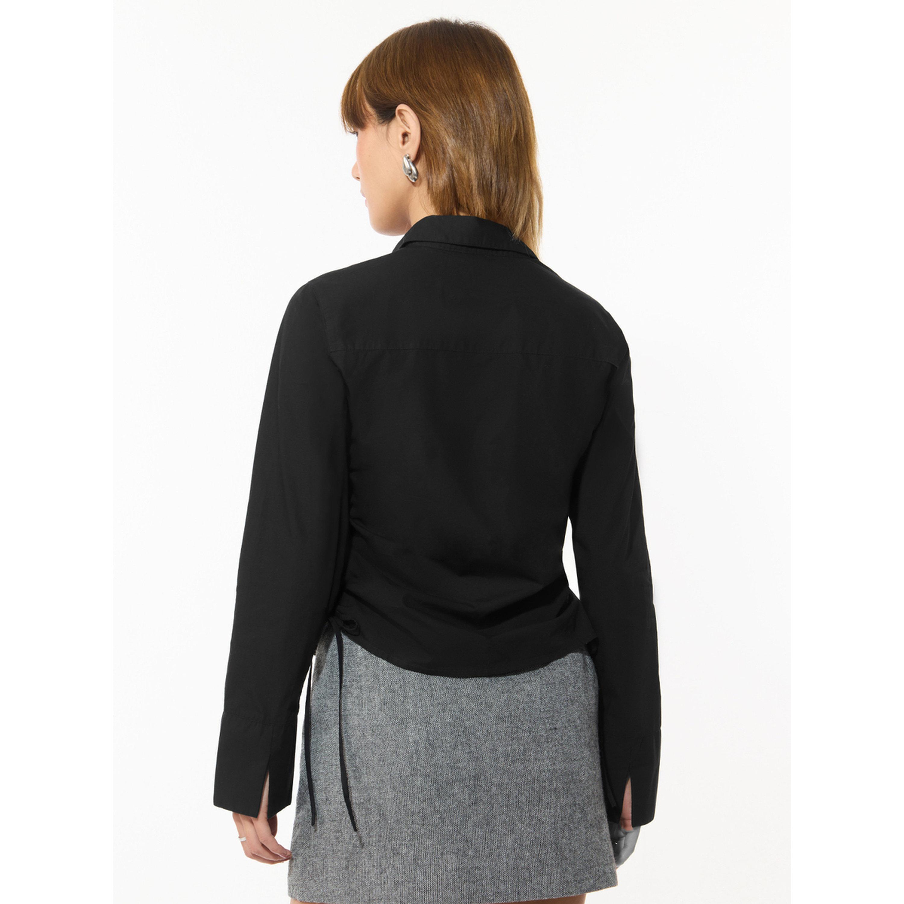 The Souled Store X Styli Elegant Black Long Sleeve Slim Fit Shirt-women-clothing-shirtsandblouses-shirts-image-4