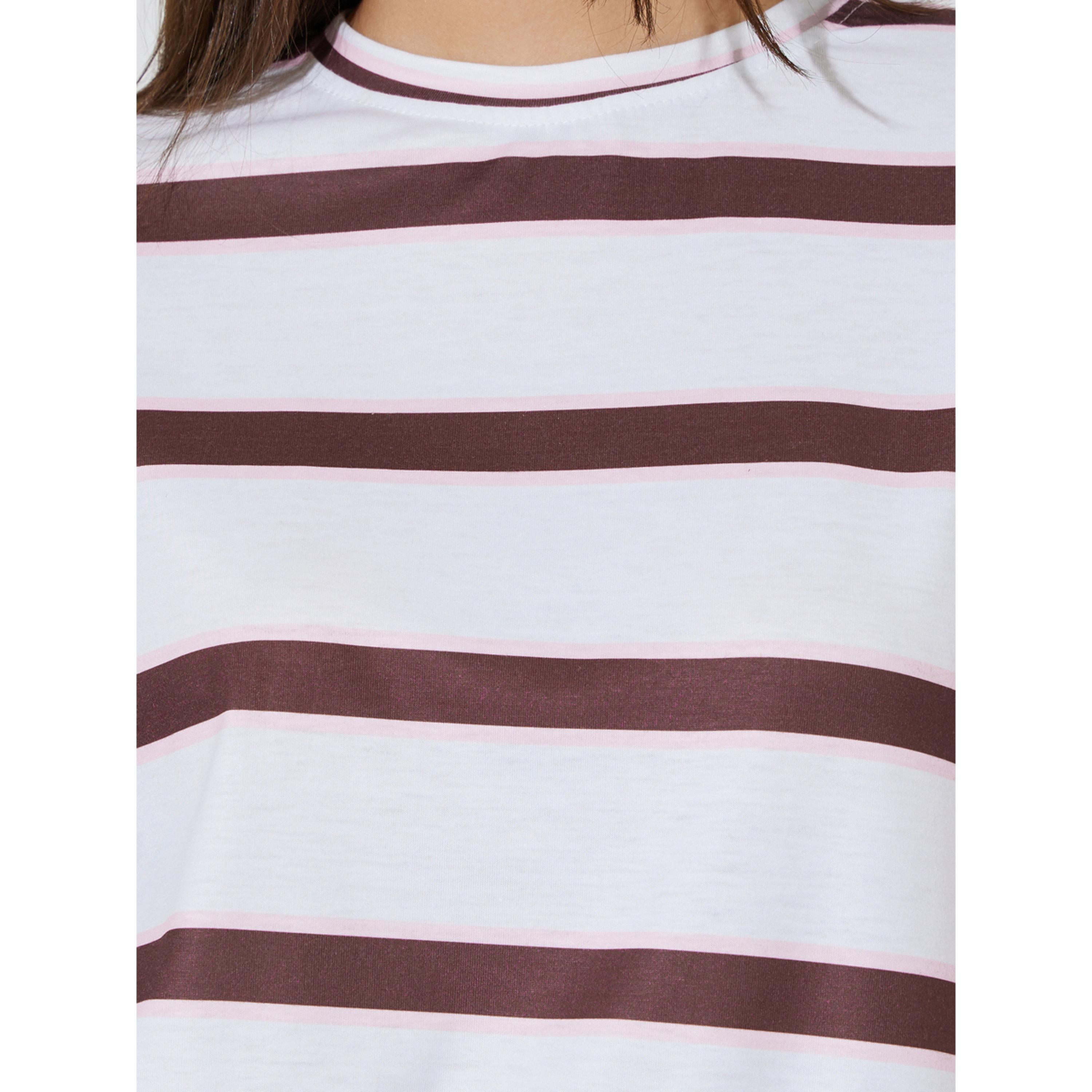 تيشيرت واسع بأكمام طويلة ومخطط متعدد الألوان-women-clothing-tshirts-image-5
