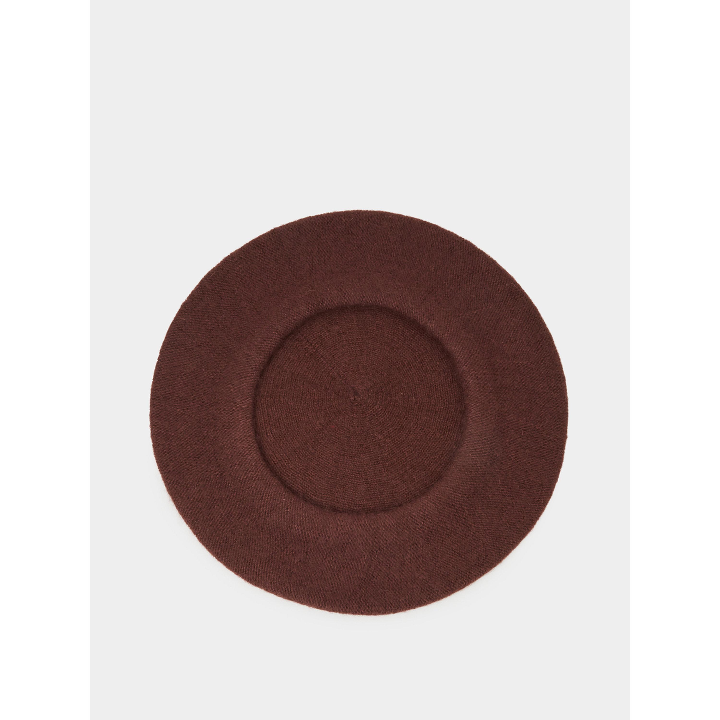 قبعة بيريه سادة باللون البني-women-clothingaccessories-capsandhats-image-2