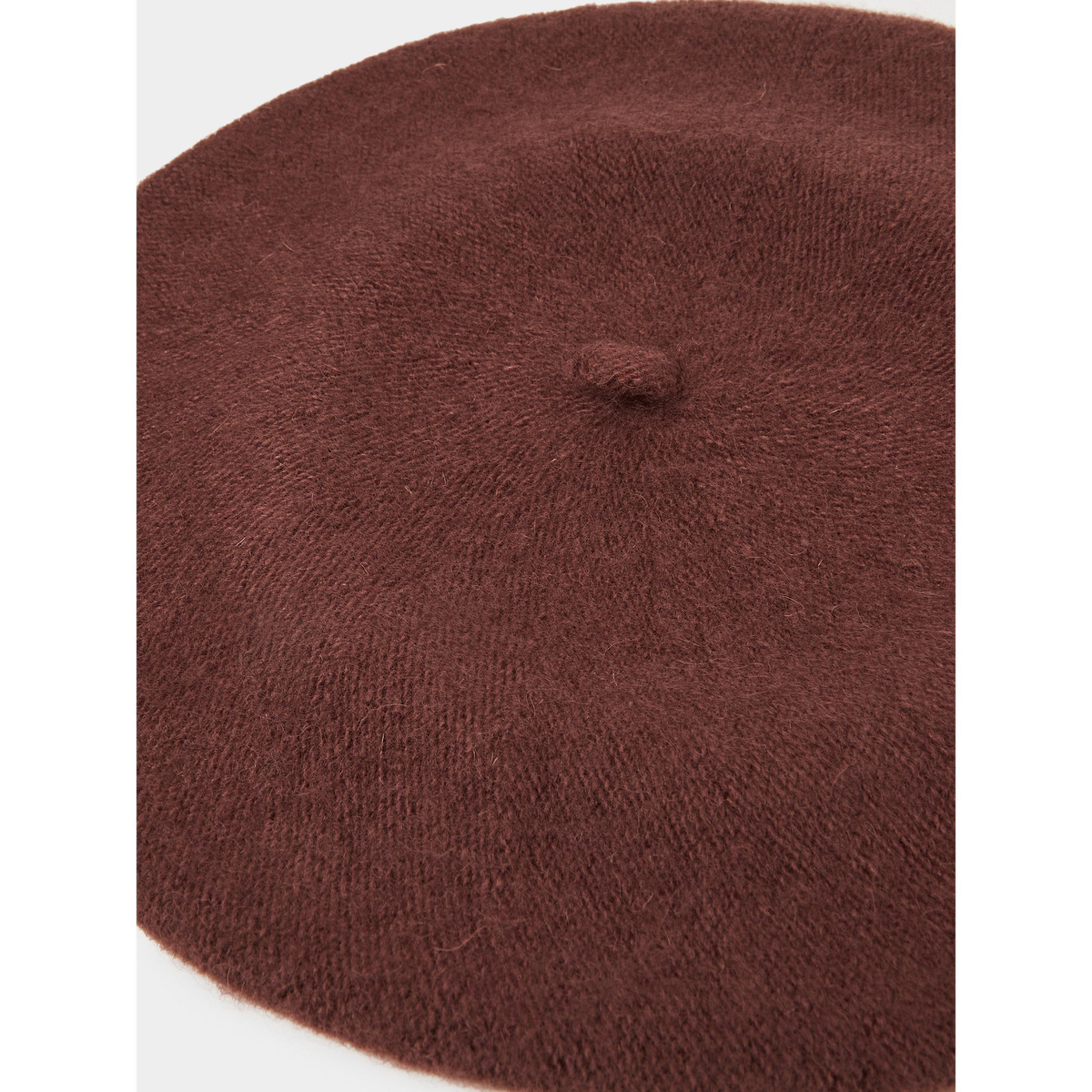 قبعة بيريه سادة باللون البني-women-clothingaccessories-capsandhats-image-3