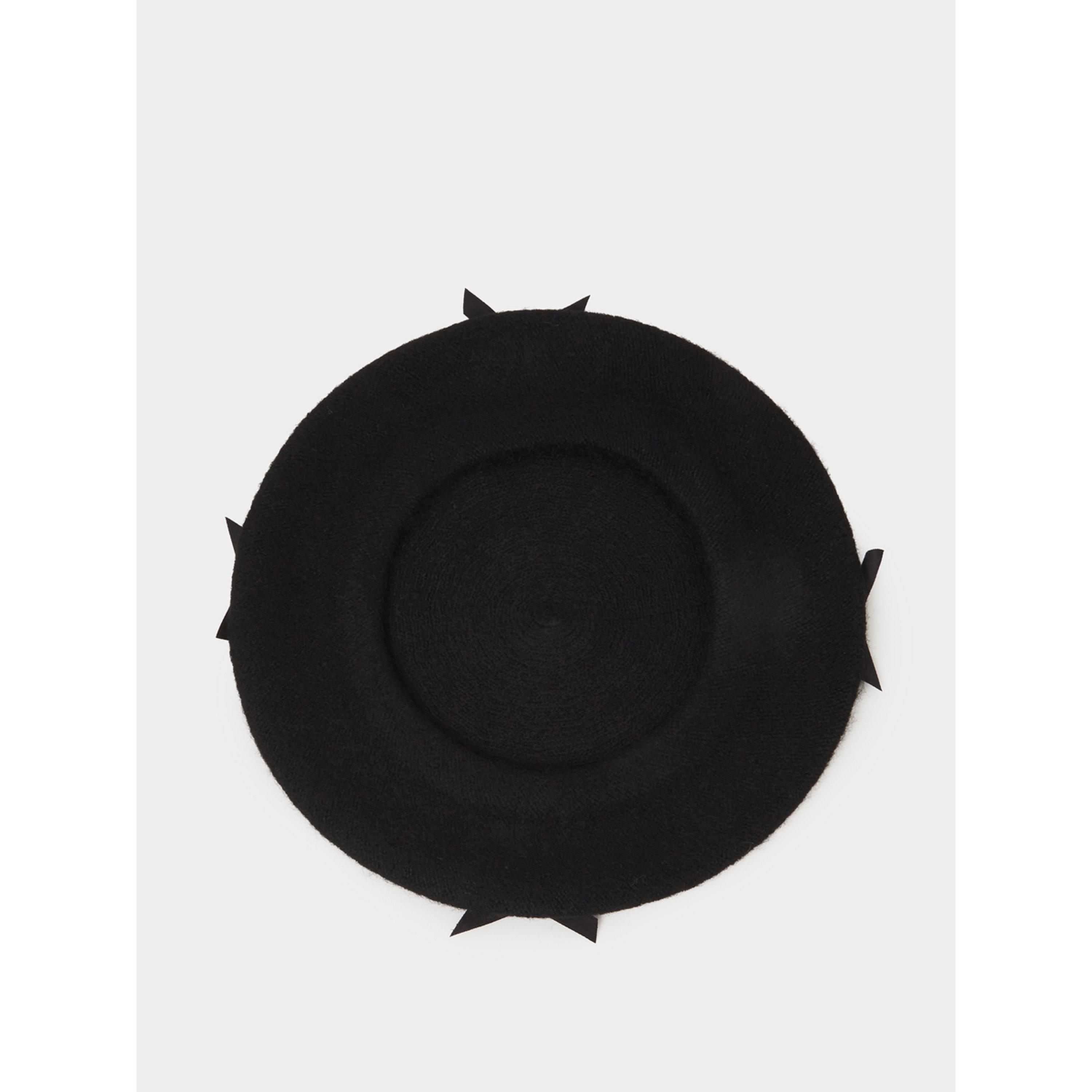 قبعة بيريه مخمل بتفاصيل فيونكة باللون الأسود-women-clothingaccessories-capsandhats-image-2