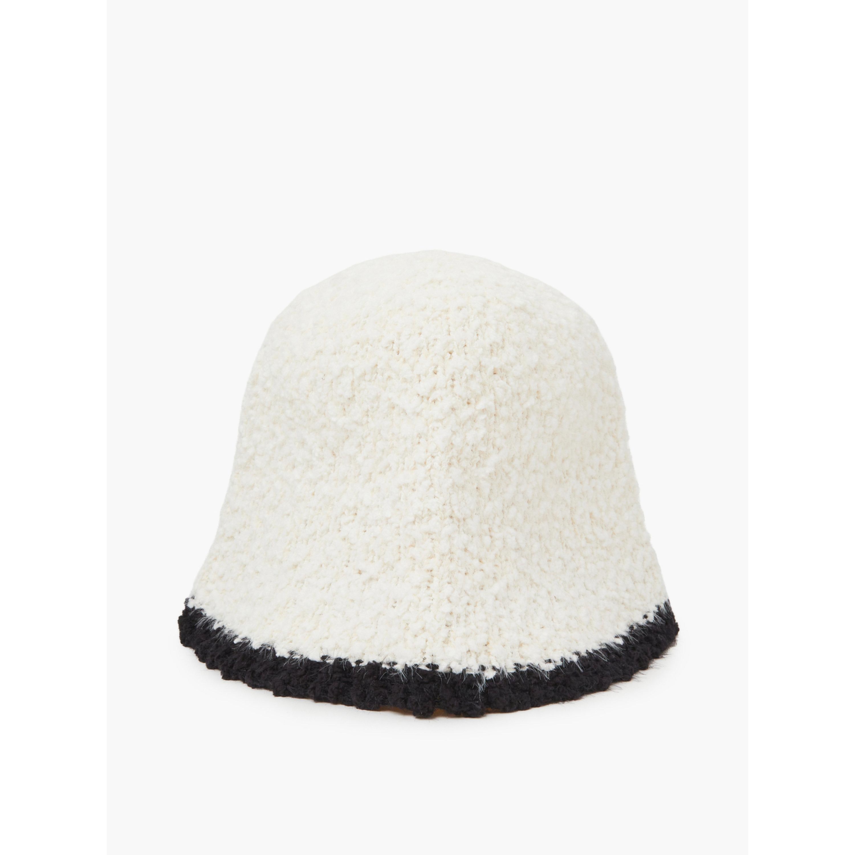 قبعة باكيت بتفاصيل بارزة الملمس وأطراف متباينة-women-clothingaccessories-capsandhats-image-1
