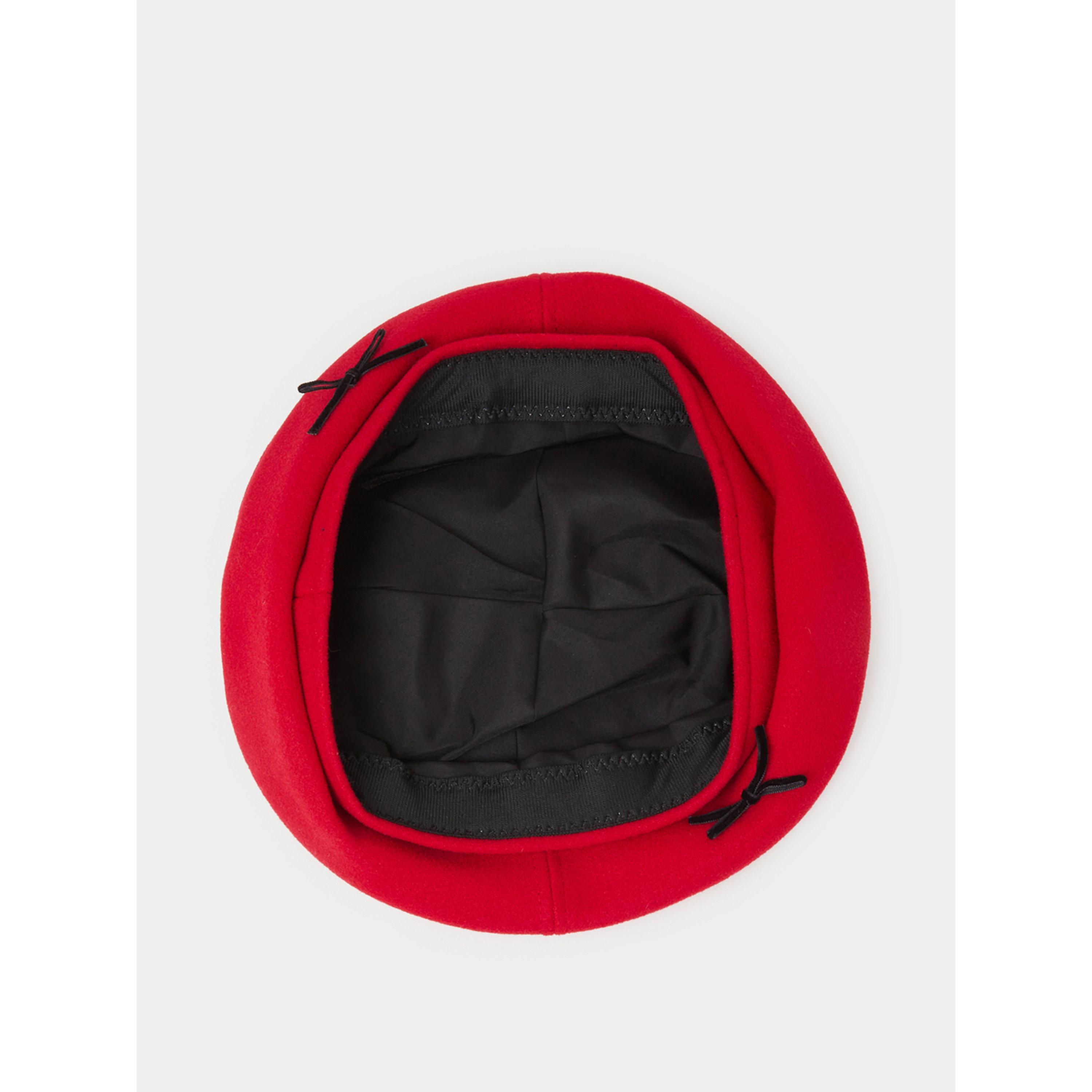 Styli Red Ribbon Patch Beret-women-clothingaccessories-capsandhats-image-2