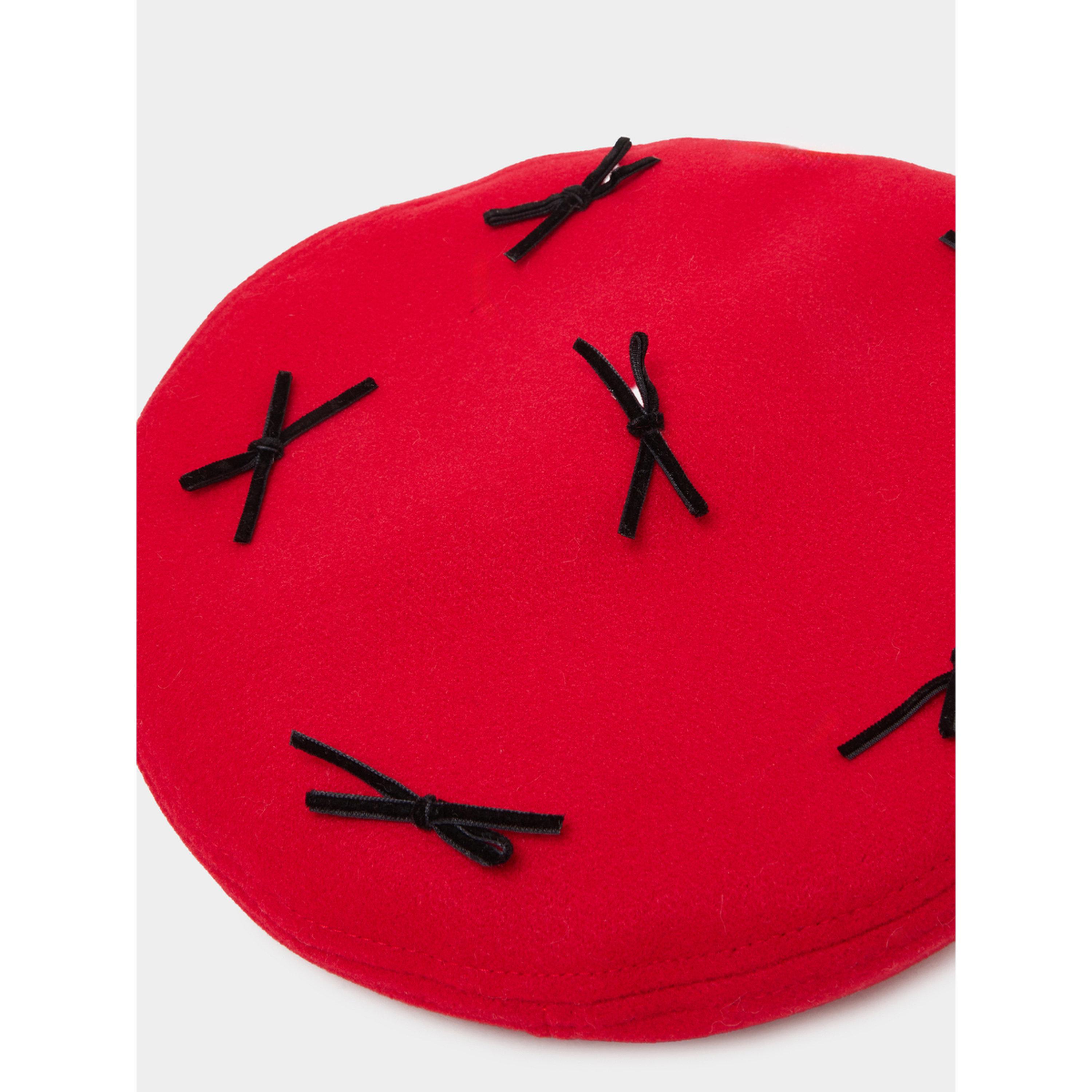 Styli Red Ribbon Patch Beret-women-clothingaccessories-capsandhats-image-3