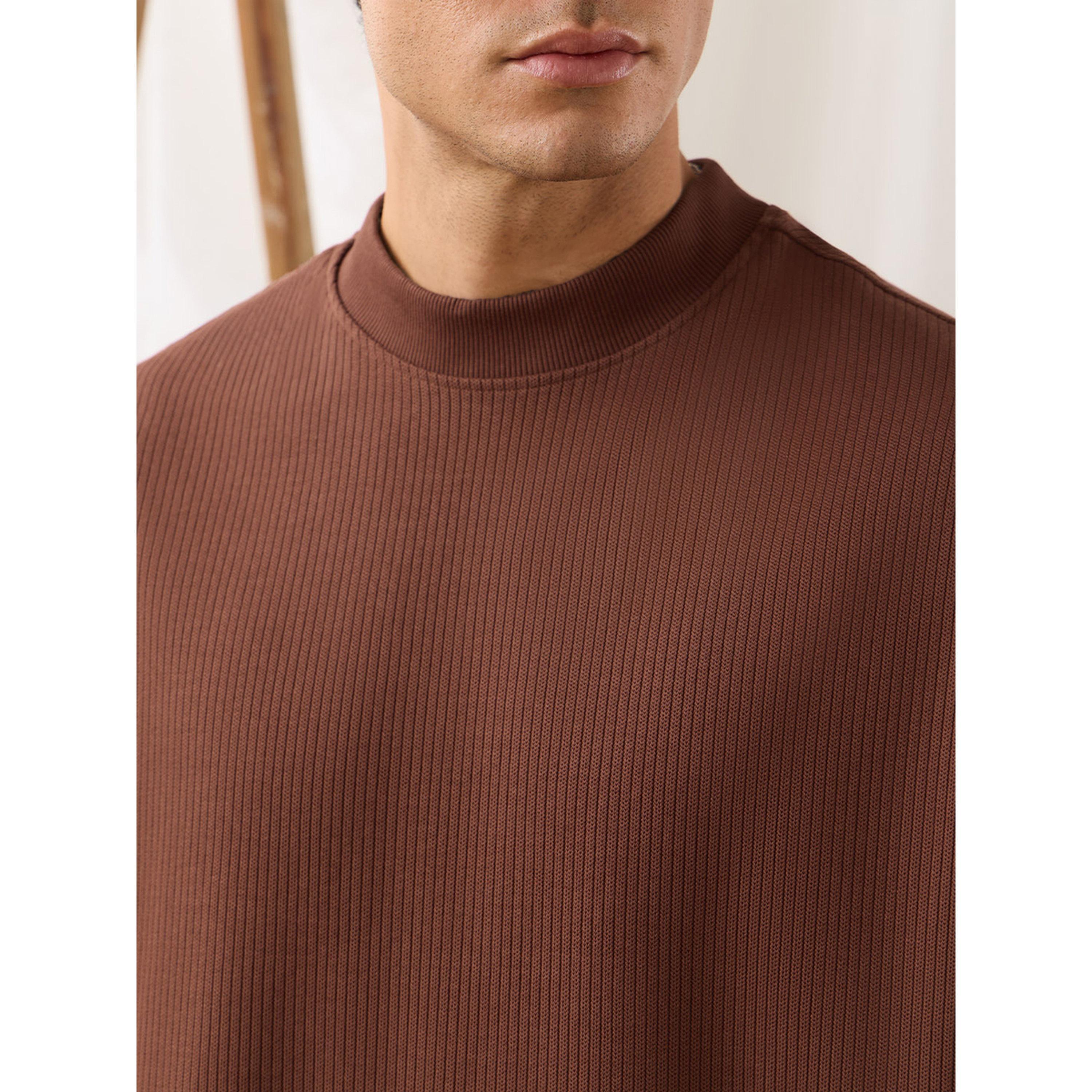 The Souled Store X Styli Men Rust Oversized Ribbed Knit Vest-men-clothing-innerwear-vests-image-5