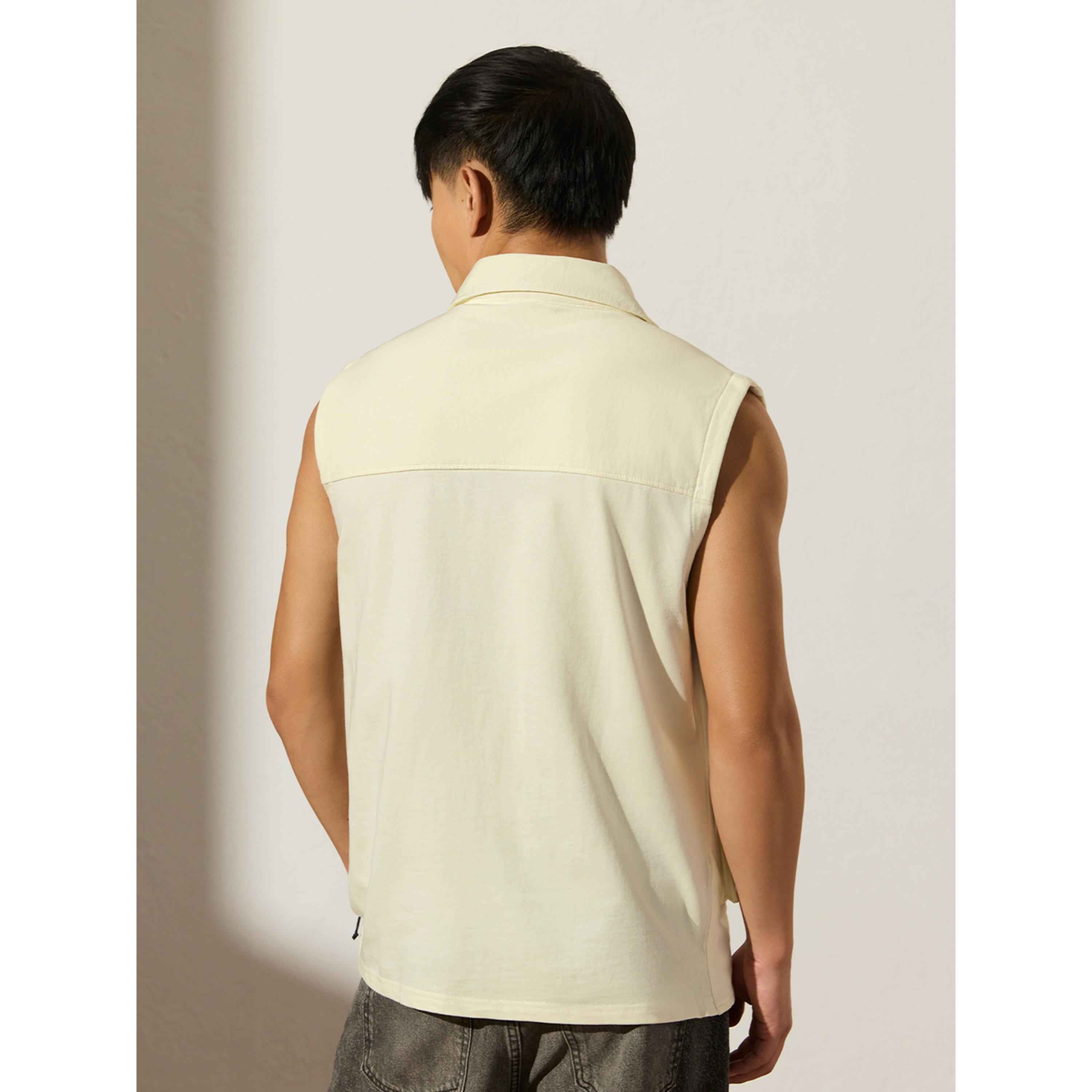 The Souled Store X Styli Men Cream Utility Vest with Pockets-men-clothing-innerwear-vests-image-3