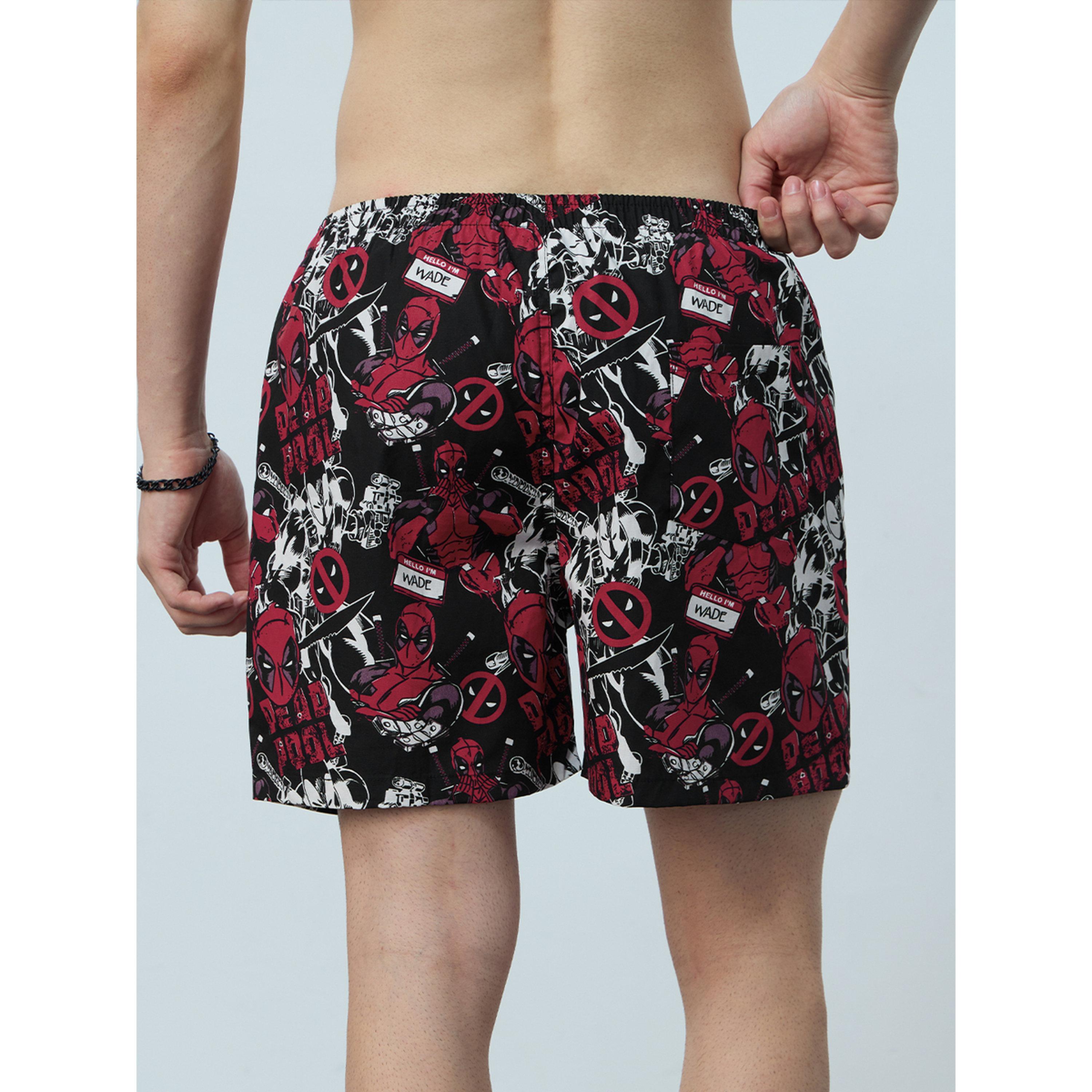 بوكسر قطن أسود مطبوع بديدبول-men-clothing-innerwear-underwear-image-4