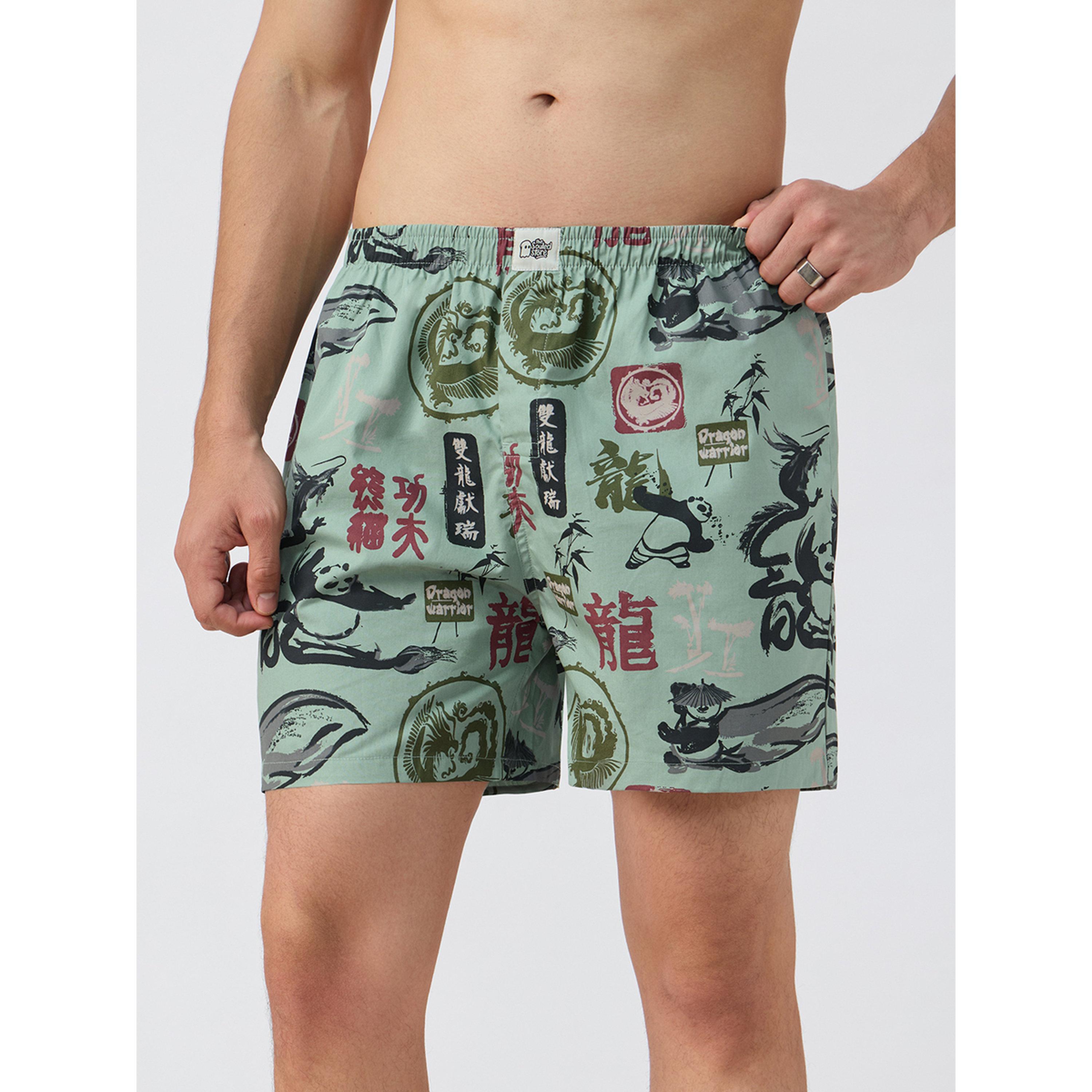 The Souled Store X Styli Men Green Dragon Warrior Boxers-men-clothing-innerwear-underwear-image-1