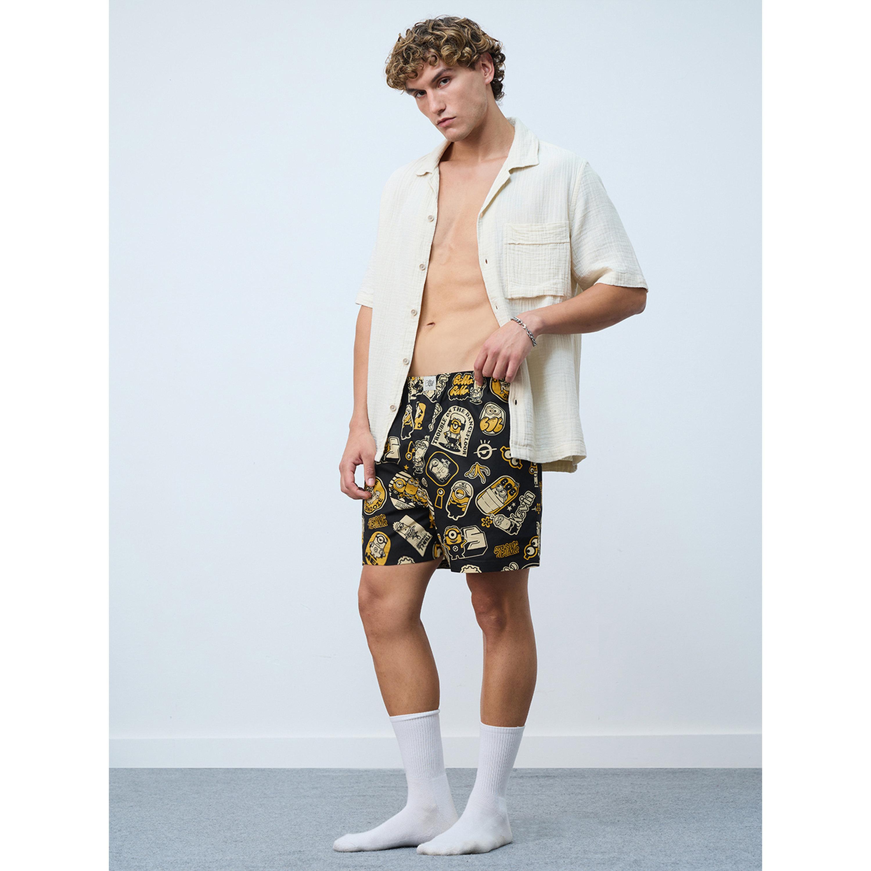 بوكسر أسود مطبوع بمينونز-men-clothing-innerwear-underwear-image-2