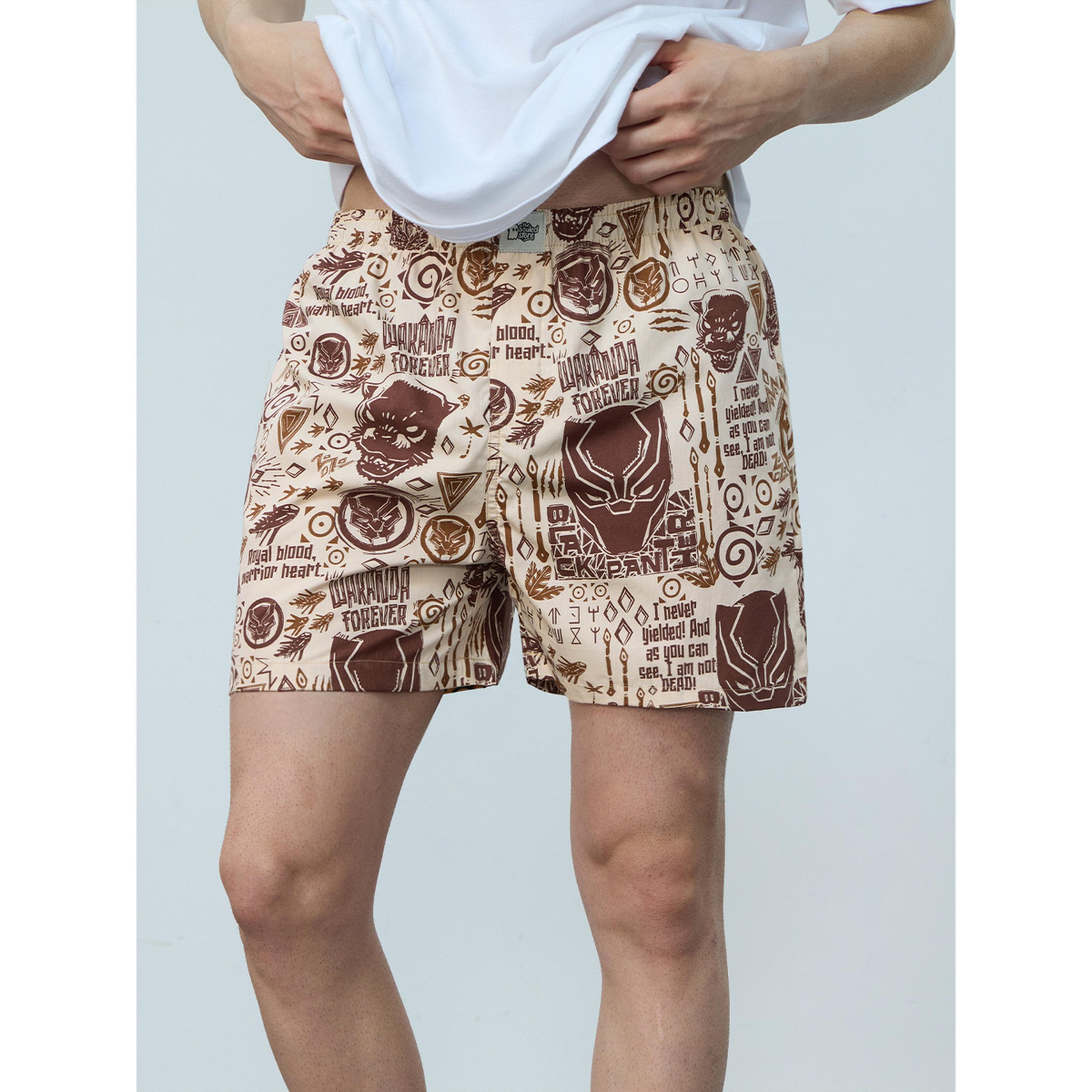 The Souled Store X Styli Men Off-White Tribal Print Wakanda Forever Boxers-men-clothing-innerwear-underwear-image-1