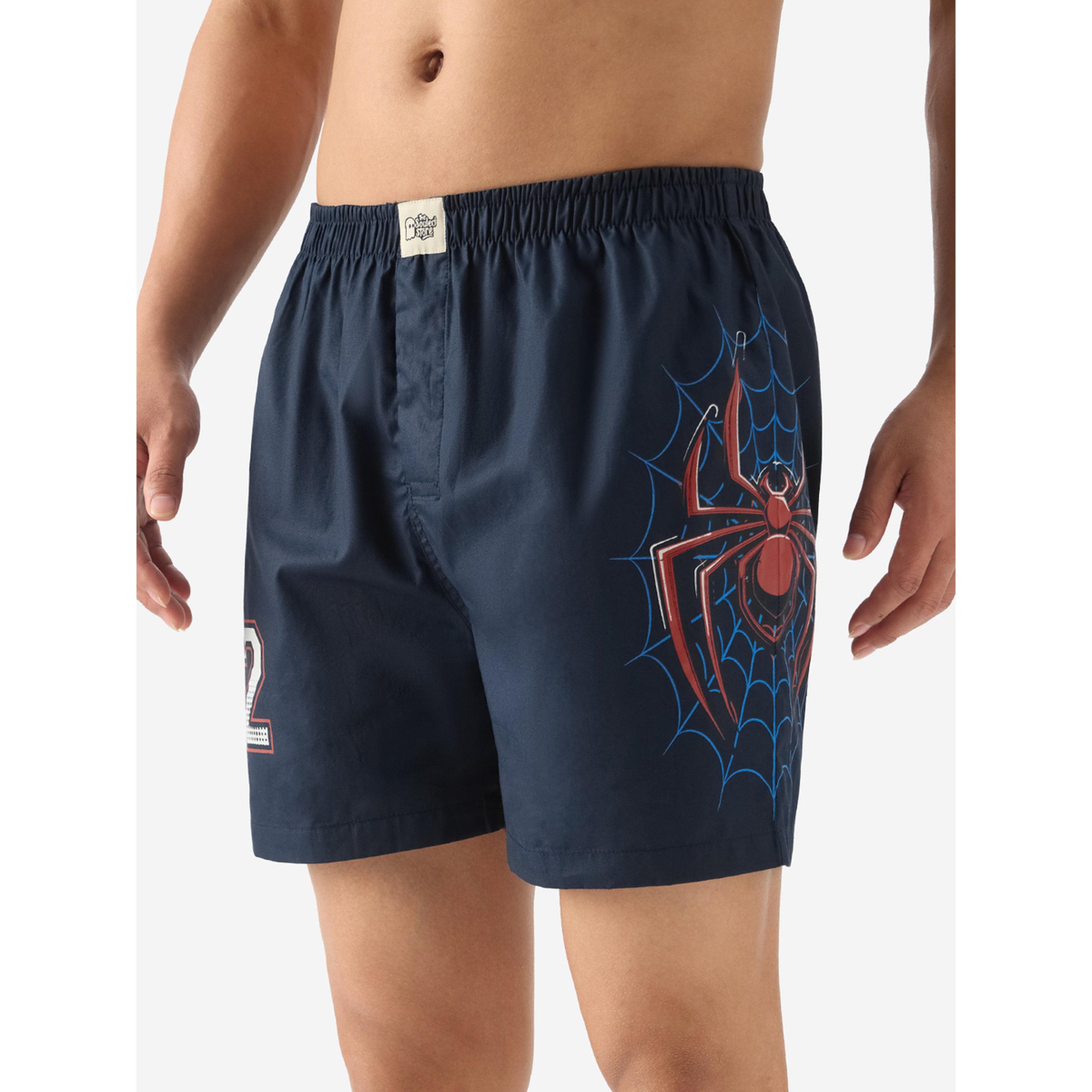 بوكسر رجالي أسود سبايدرمان مارفل-men-clothing-innerwear-underwear-image-1