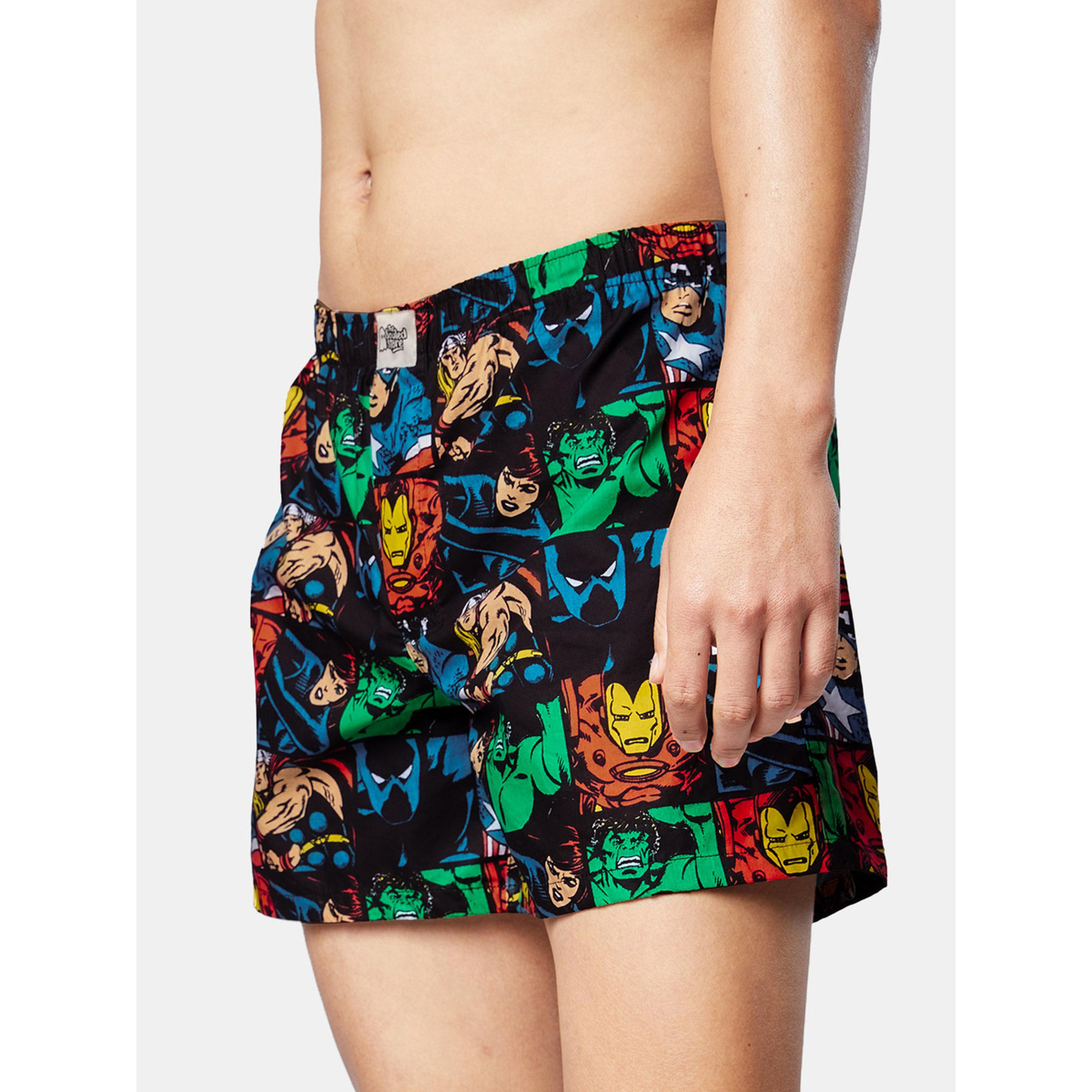 بوكسر أسود بطبعة مارفل كومكس-men-clothing-innerwear-underwear-image-3