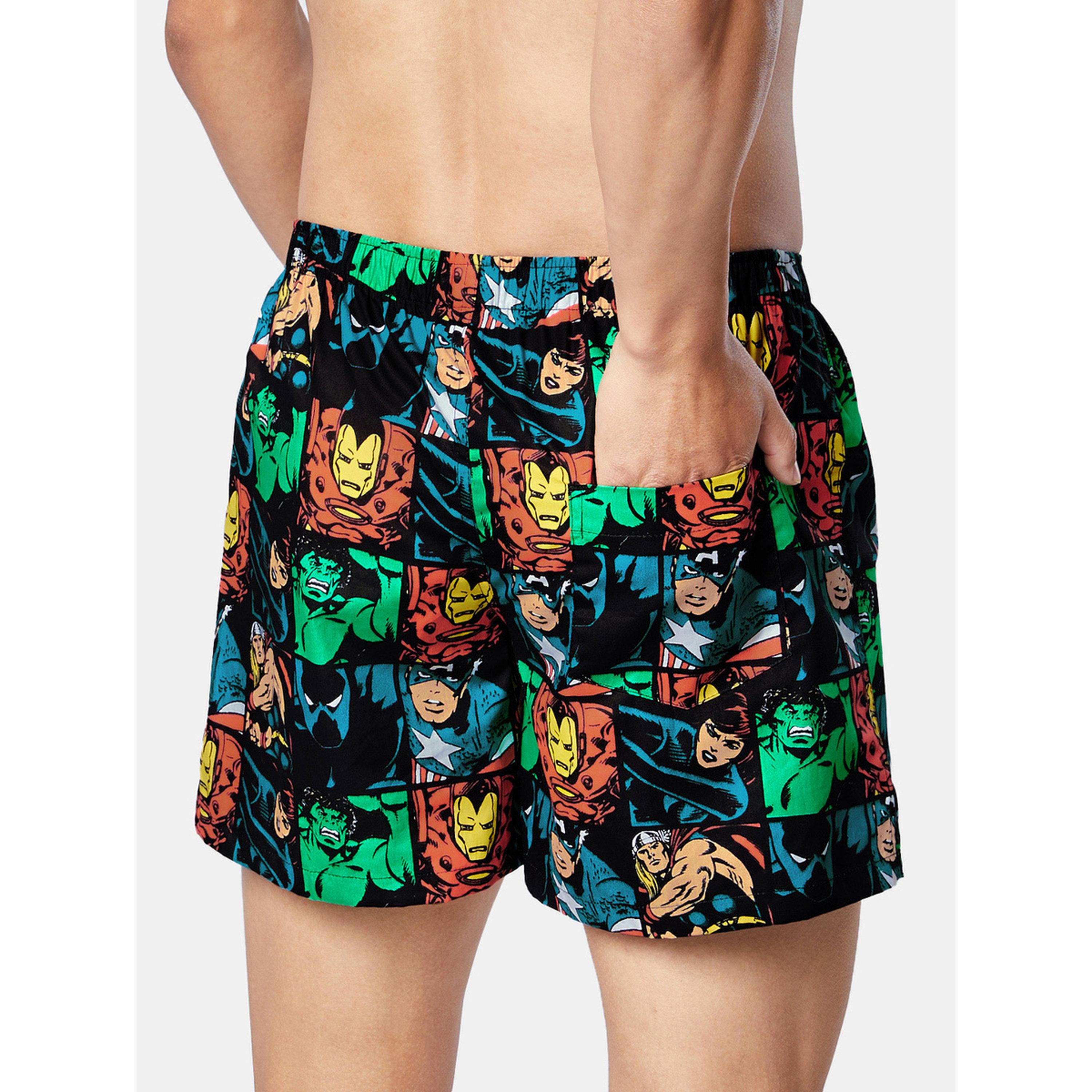 بوكسر أسود بطبعة مارفل كومكس-men-clothing-innerwear-underwear-image-4