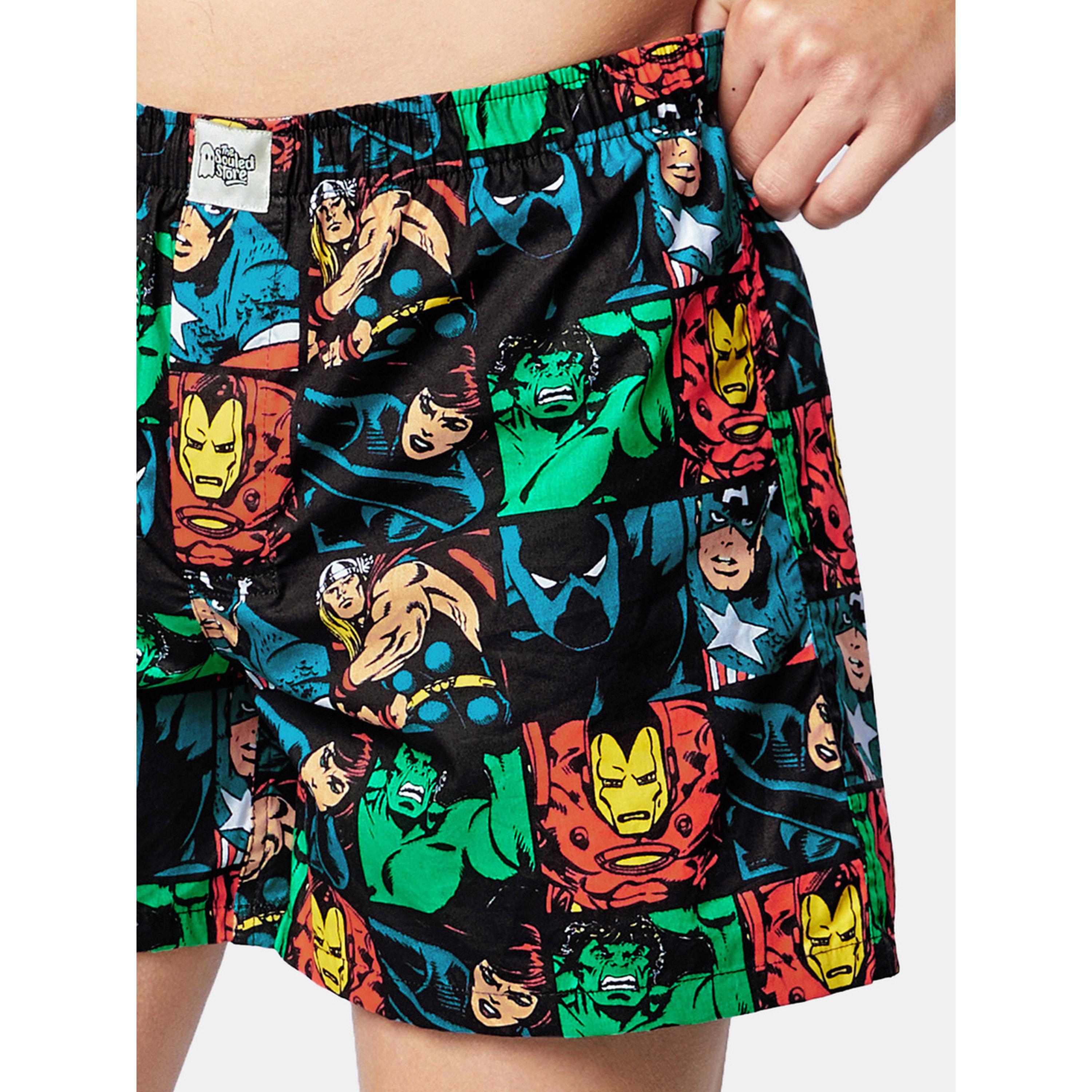 بوكسر أسود بطبعة مارفل كومكس-men-clothing-innerwear-underwear-image-5