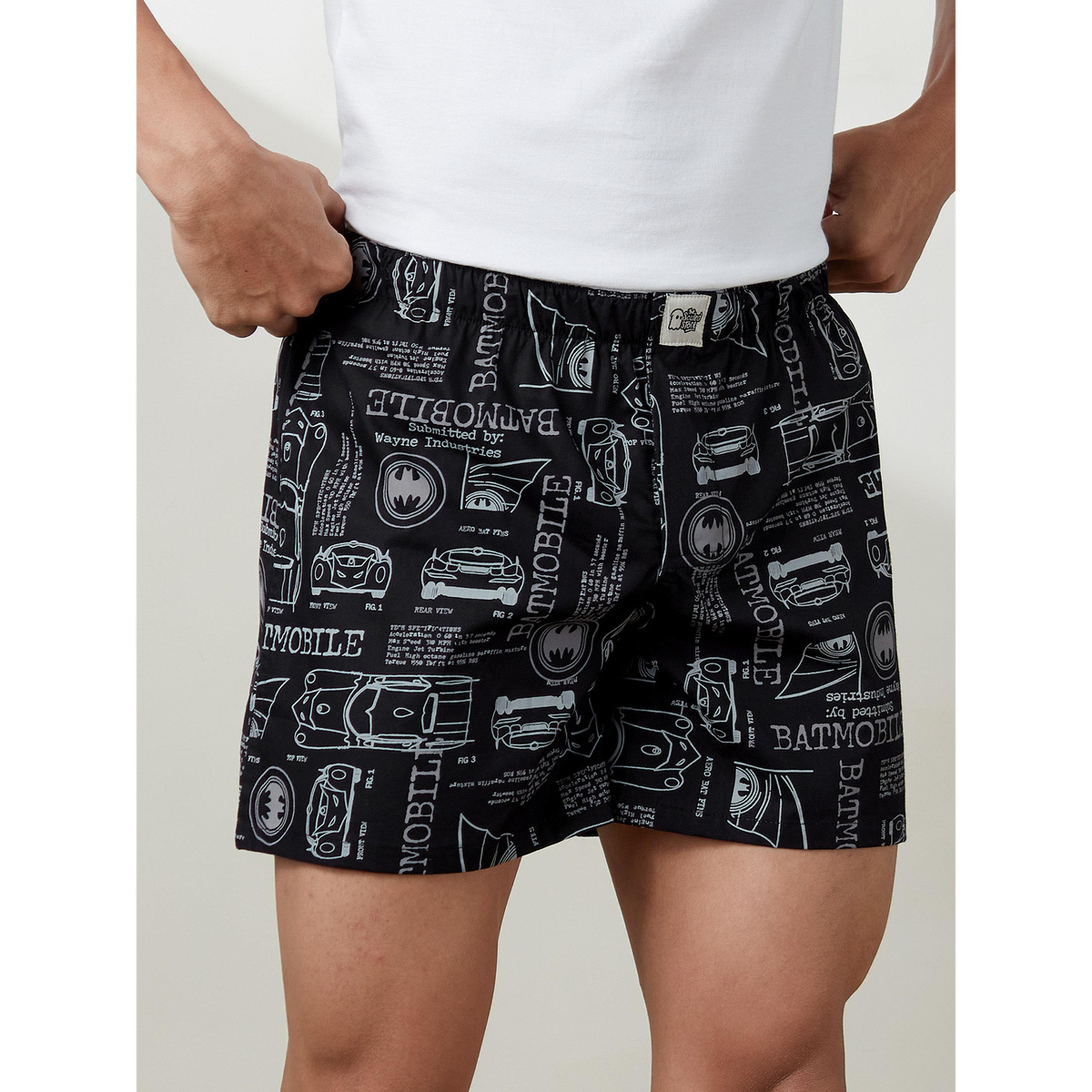 The Souled Store X Styli Men Black Batmobile Print Cotton Boxers-men-clothing-innerwear-underwear-image-1