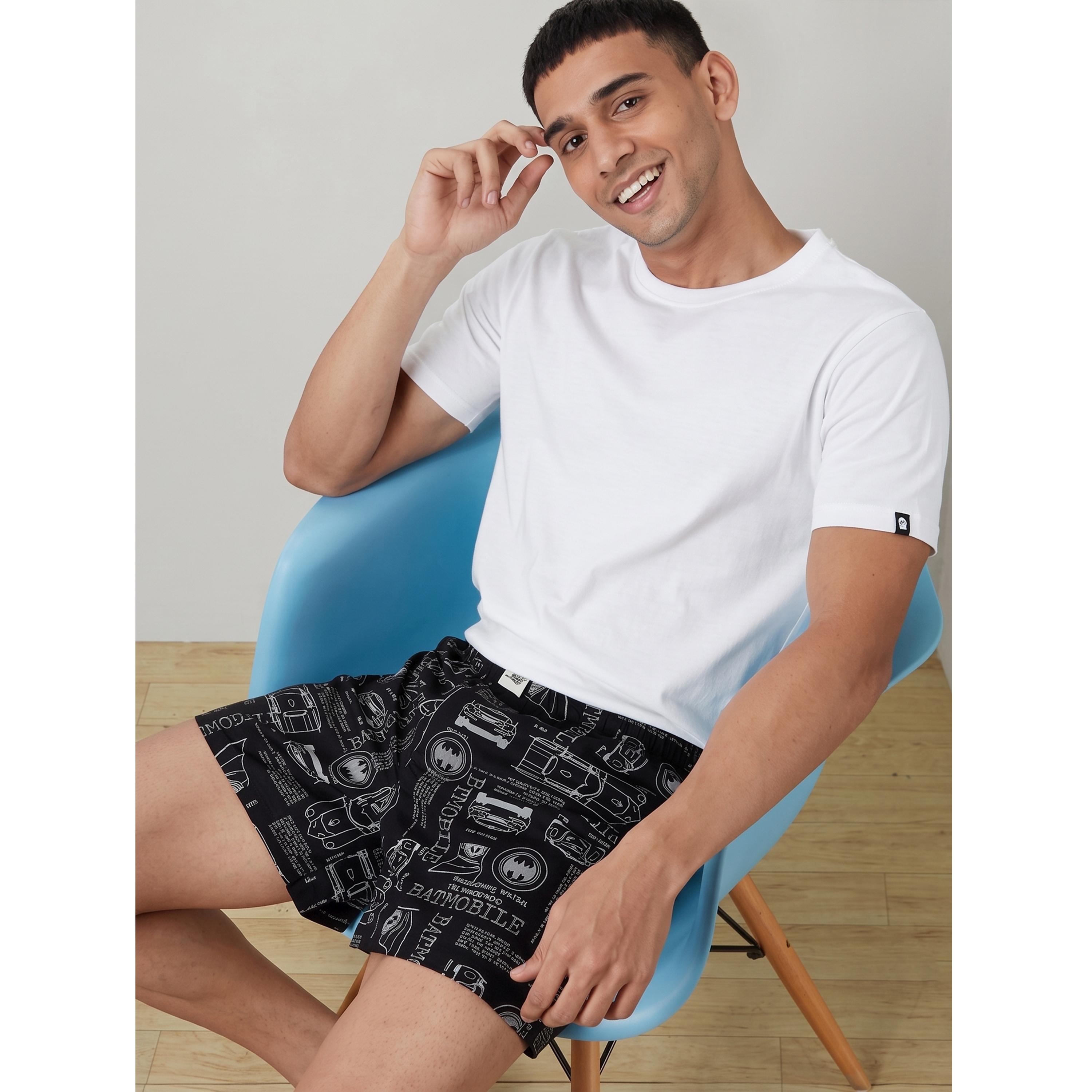 The Souled Store X Styli Men Black Batmobile Print Cotton Boxers-men-clothing-innerwear-underwear-image-2