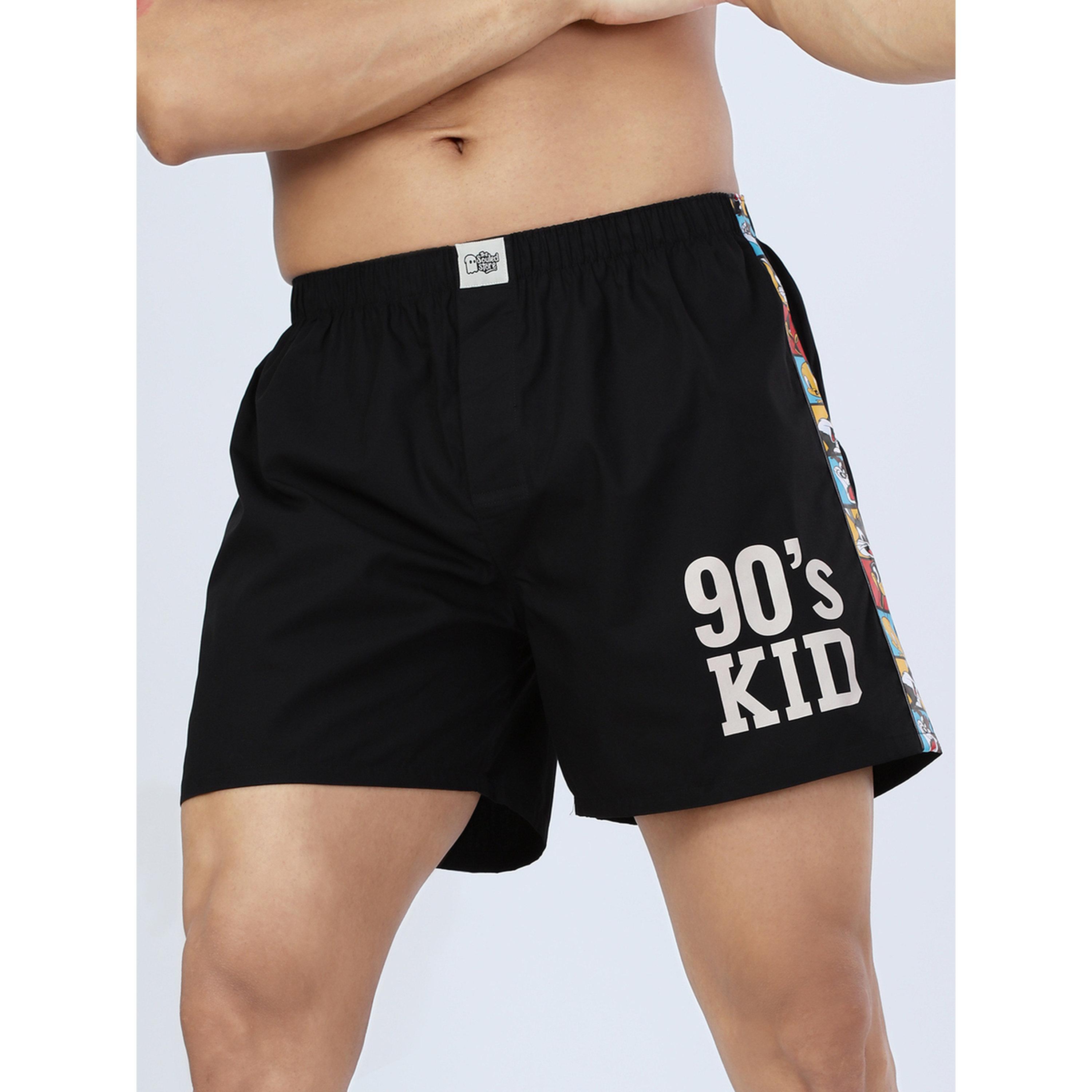 The Souled Store X Styli Black 90s Kid Boxers-men-clothing-innerwear-underwear-image-1