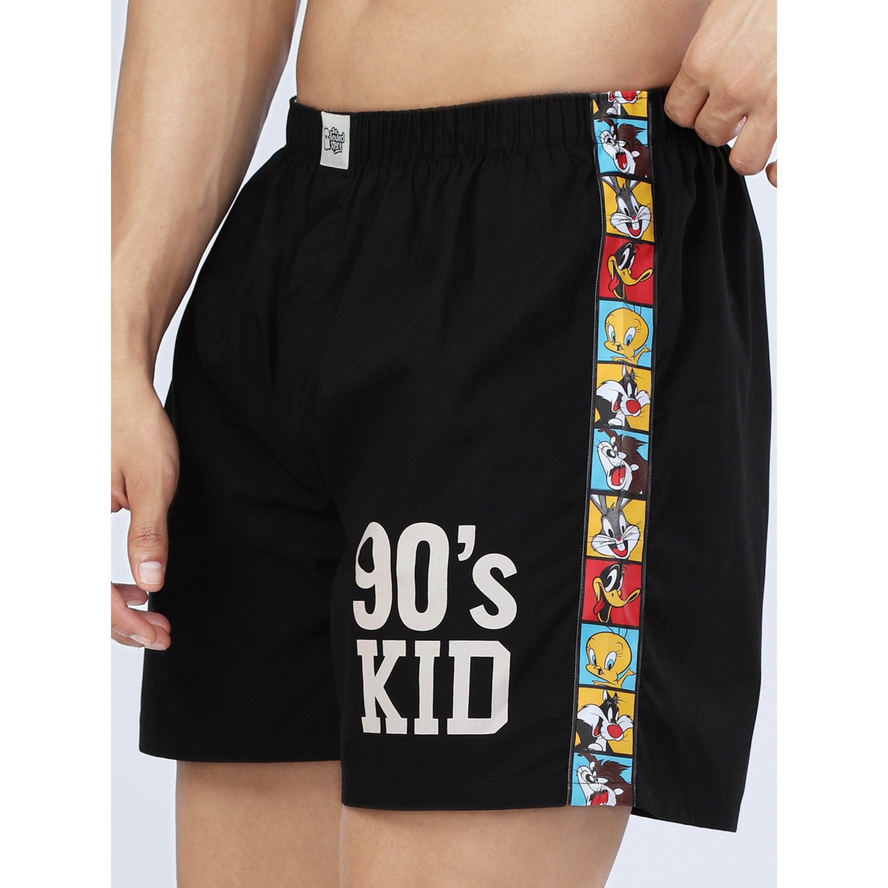 The Souled Store X Styli Black 90s Kid Boxers-men-clothing-innerwear-underwear-image-2