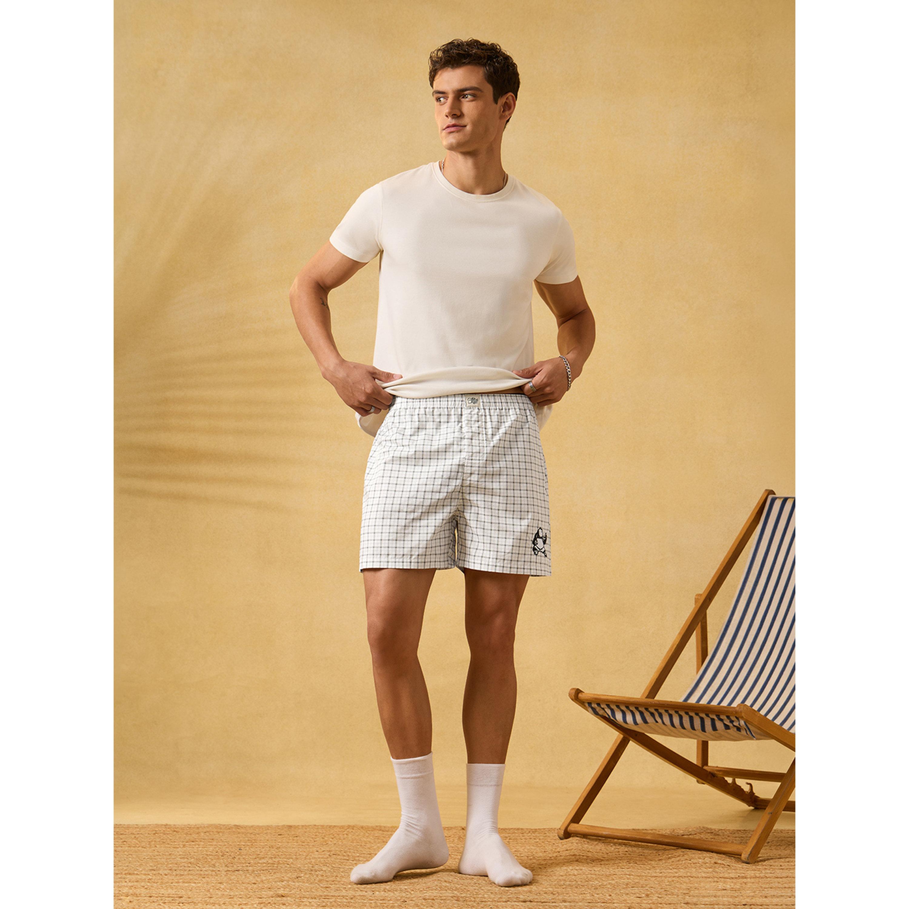 The Souled Store X Styli White Plaid Boxers with Panda Embroidery-men-clothing-innerwear-underwear-image-2