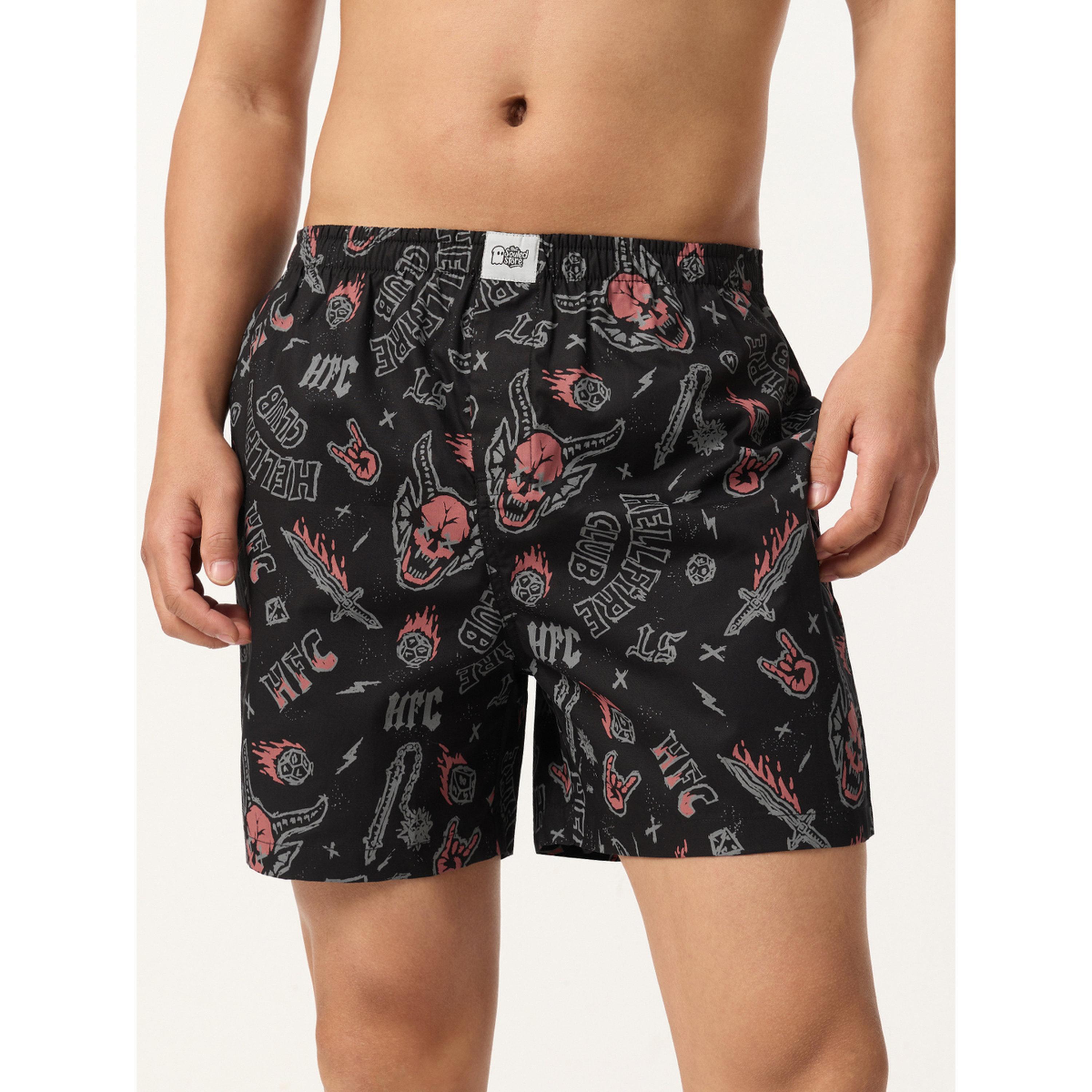 The Souled Store X Styli Men Black Hellfire Club Graphic Boxers-men-clothing-innerwear-underwear-image-1