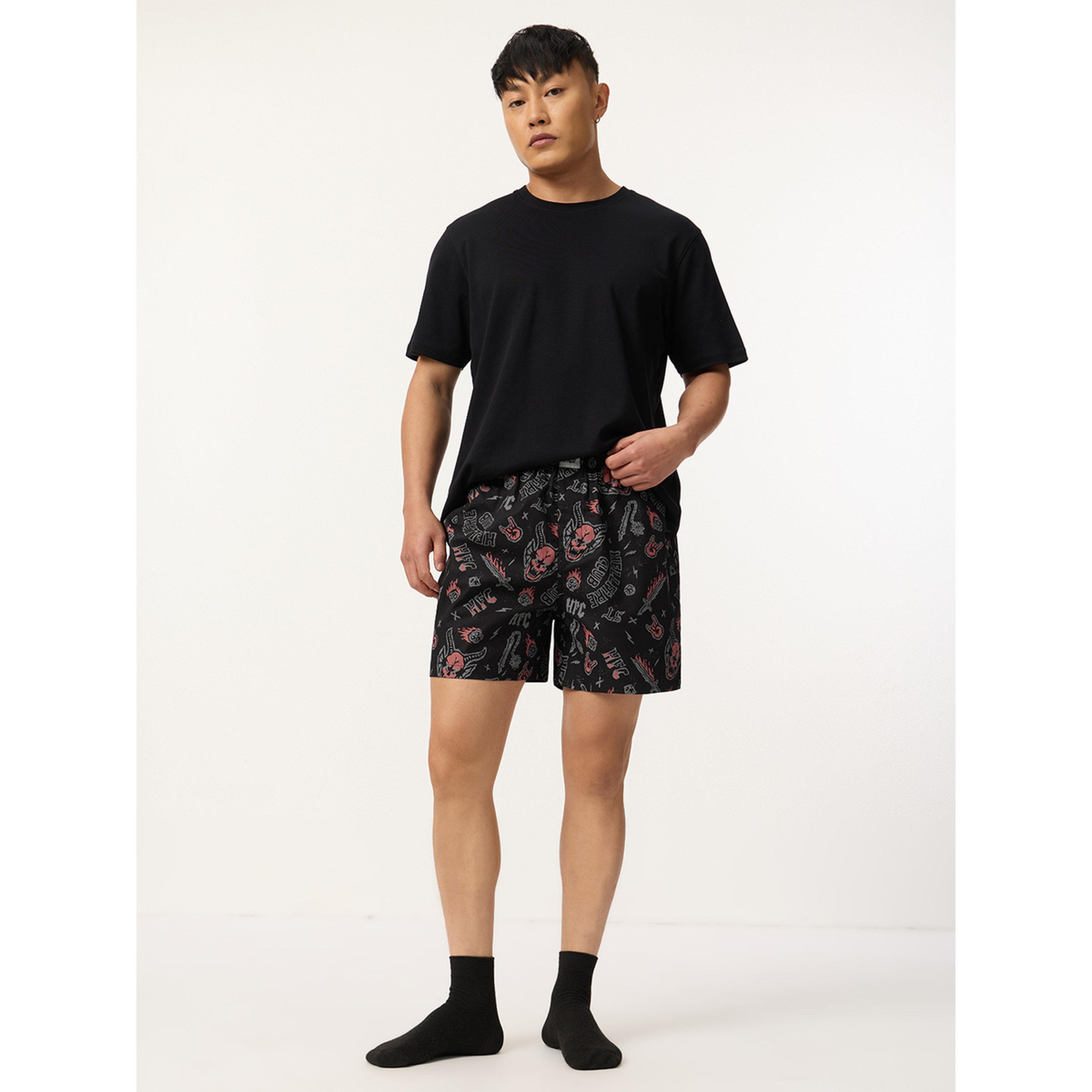 The Souled Store X Styli Men Black Hellfire Club Graphic Boxers-men-clothing-innerwear-underwear-image-2