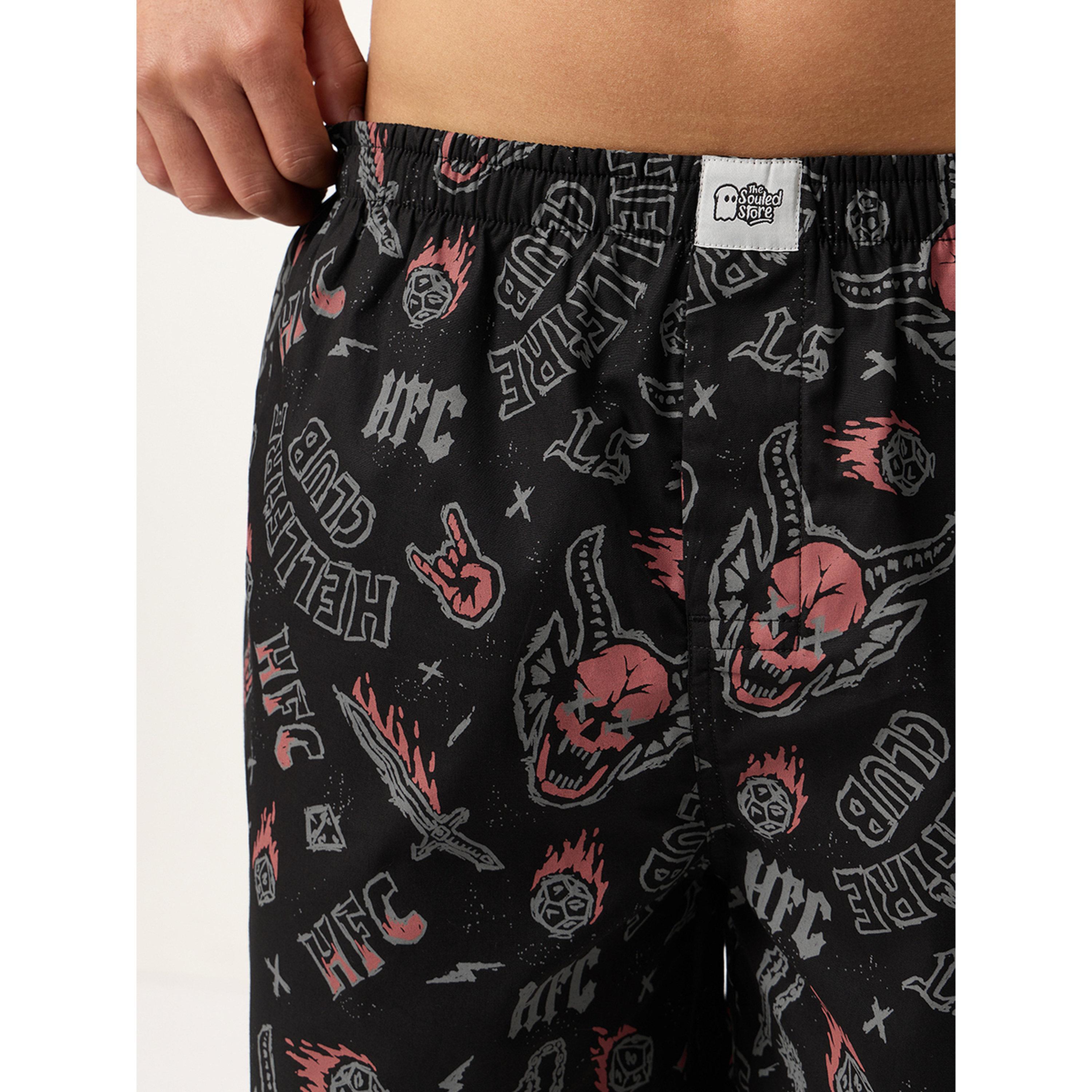 The Souled Store X Styli Men Black Hellfire Club Graphic Boxers-men-clothing-innerwear-underwear-image-3