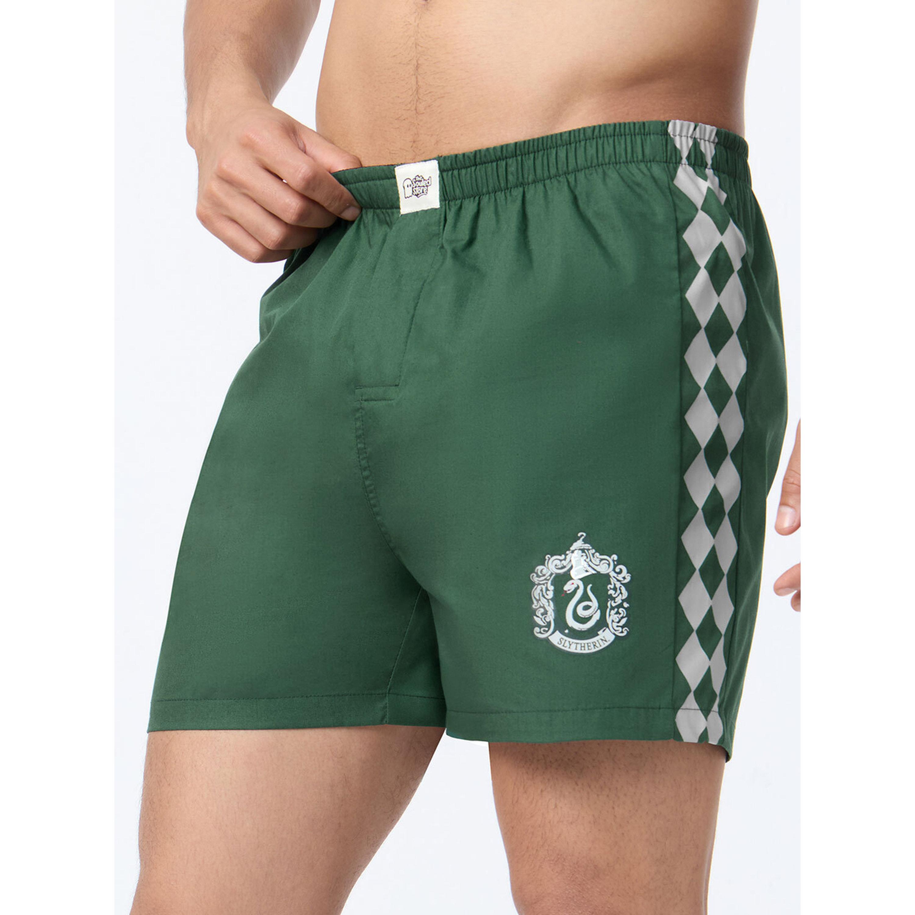 شورت بوكسر رجالي أخضر بطبعة سليذرين هاوس-men-clothing-innerwear-underwear-image-1