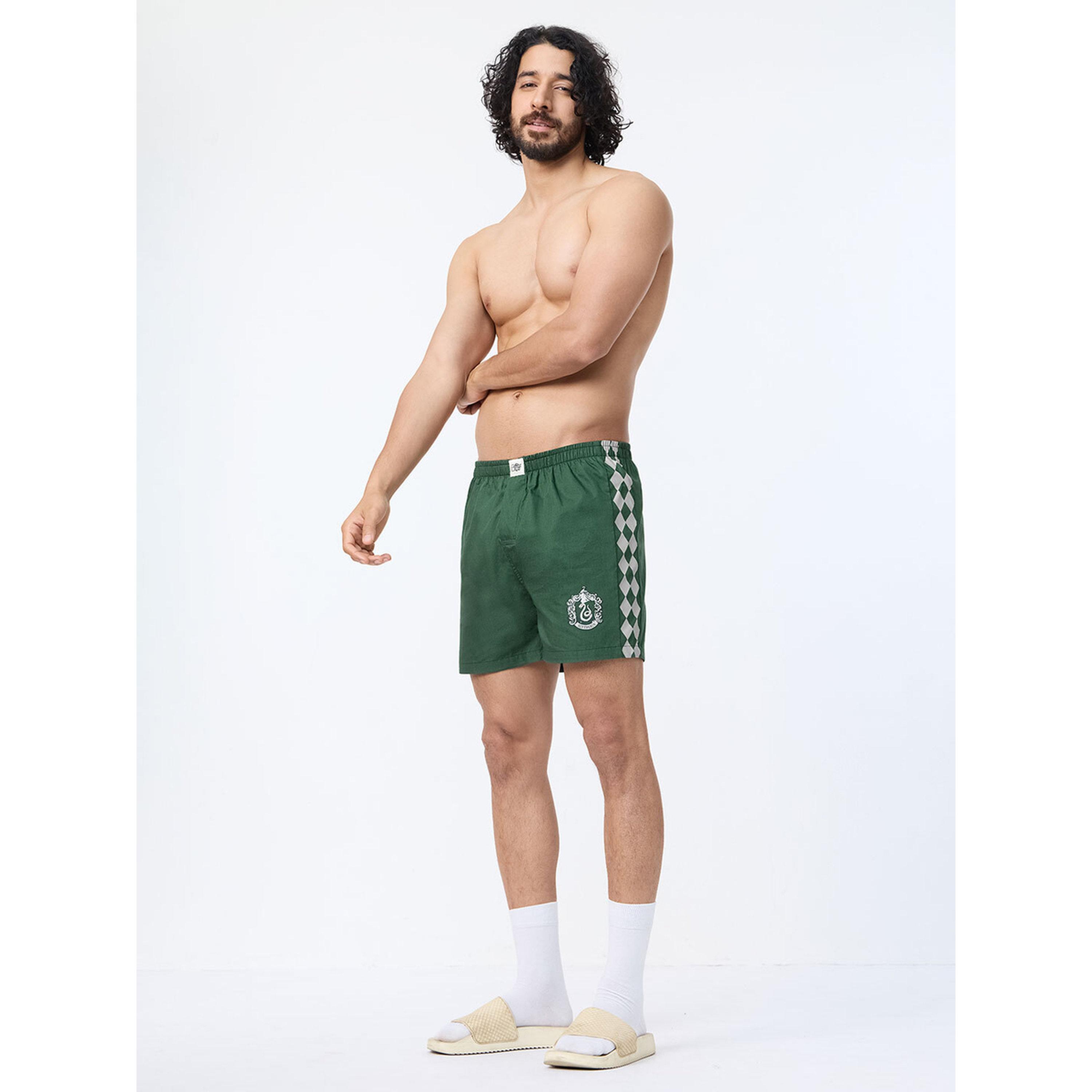شورت بوكسر رجالي أخضر بطبعة سليذرين هاوس-men-clothing-innerwear-underwear-image-2