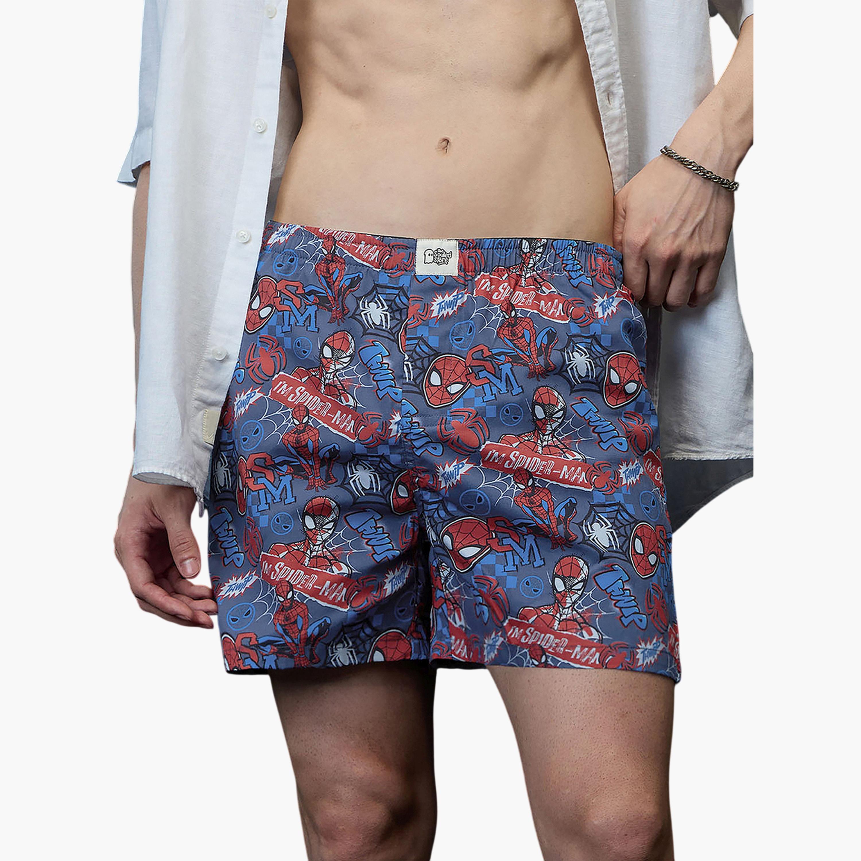 ملابس داخلية بوكسر رجالي كحلي سبايدرمان-men-clothing-innerwear-underwear-image-1