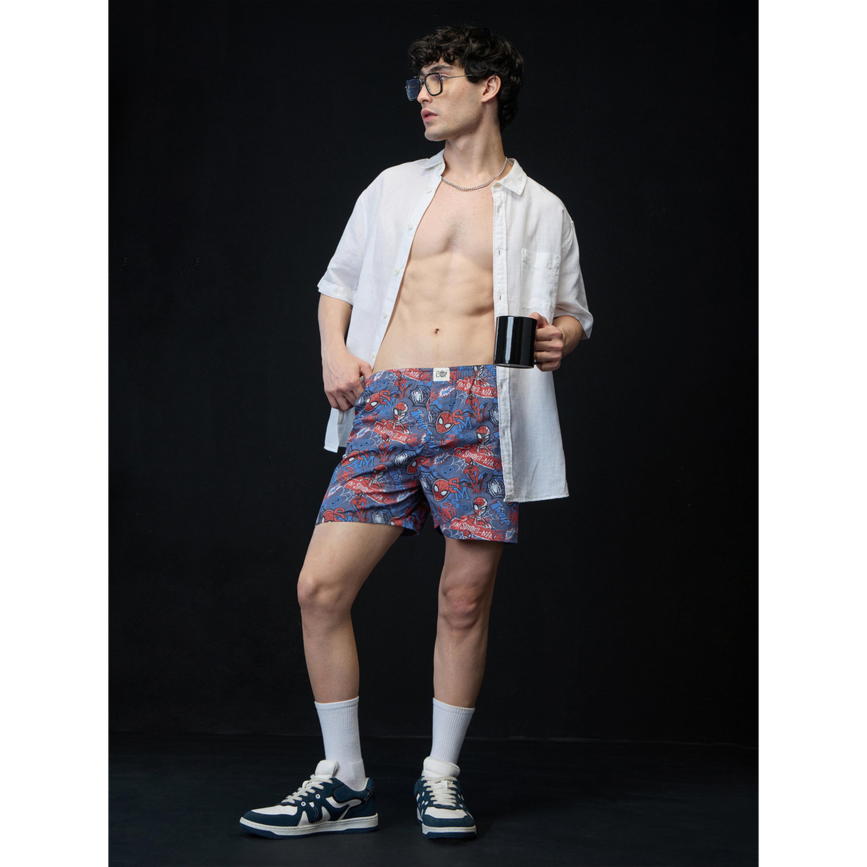ملابس داخلية بوكسر رجالي كحلي سبايدرمان-men-clothing-innerwear-underwear-image-2