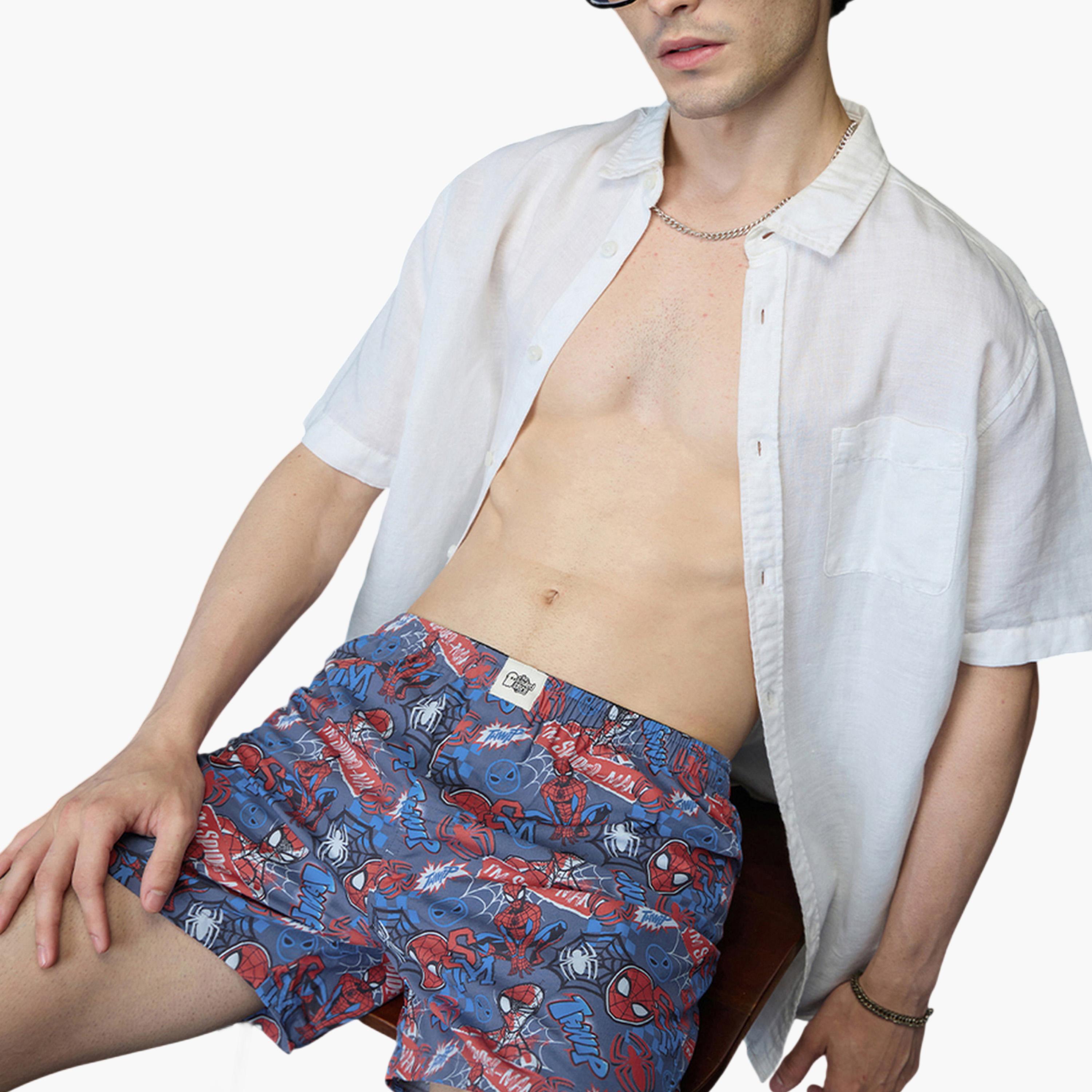 ملابس داخلية بوكسر رجالي كحلي سبايدرمان-men-clothing-innerwear-underwear-image-3