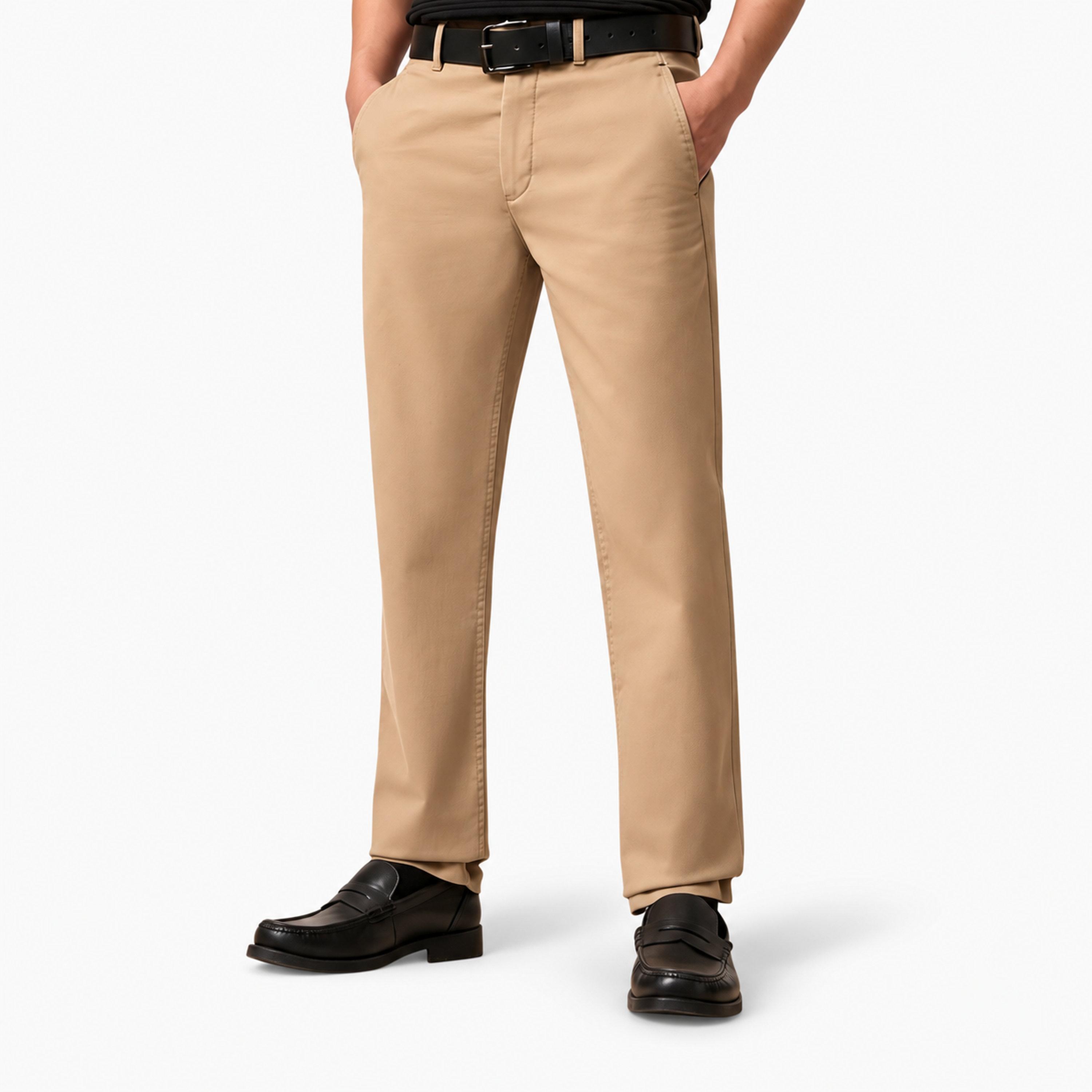 بنطال بقصة كلاسيكية للرجال باللون البني-men-clothing-trousersandchinos-trousers-image-1