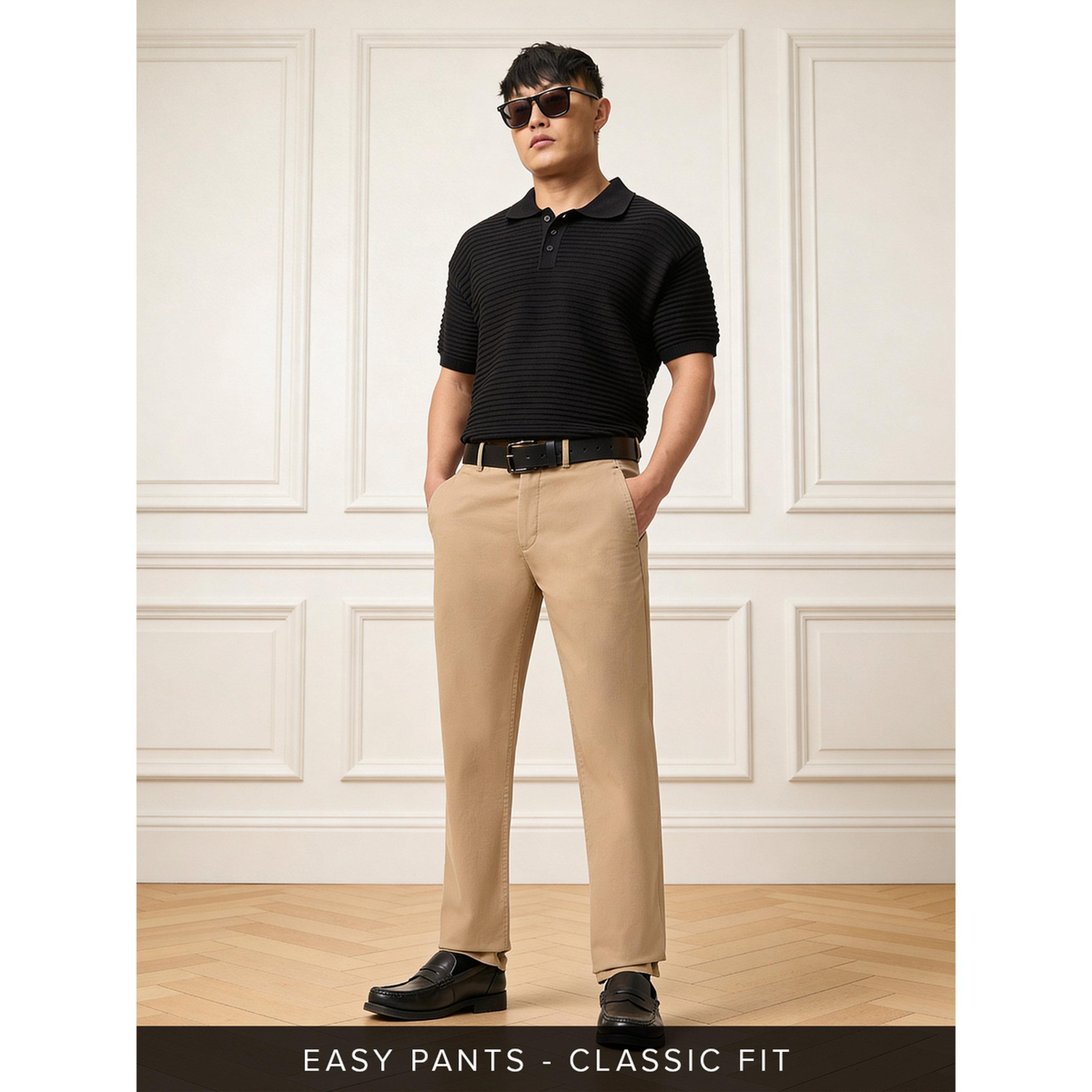 بنطال بقصة كلاسيكية للرجال باللون البني-men-clothing-trousersandchinos-trousers-image-2