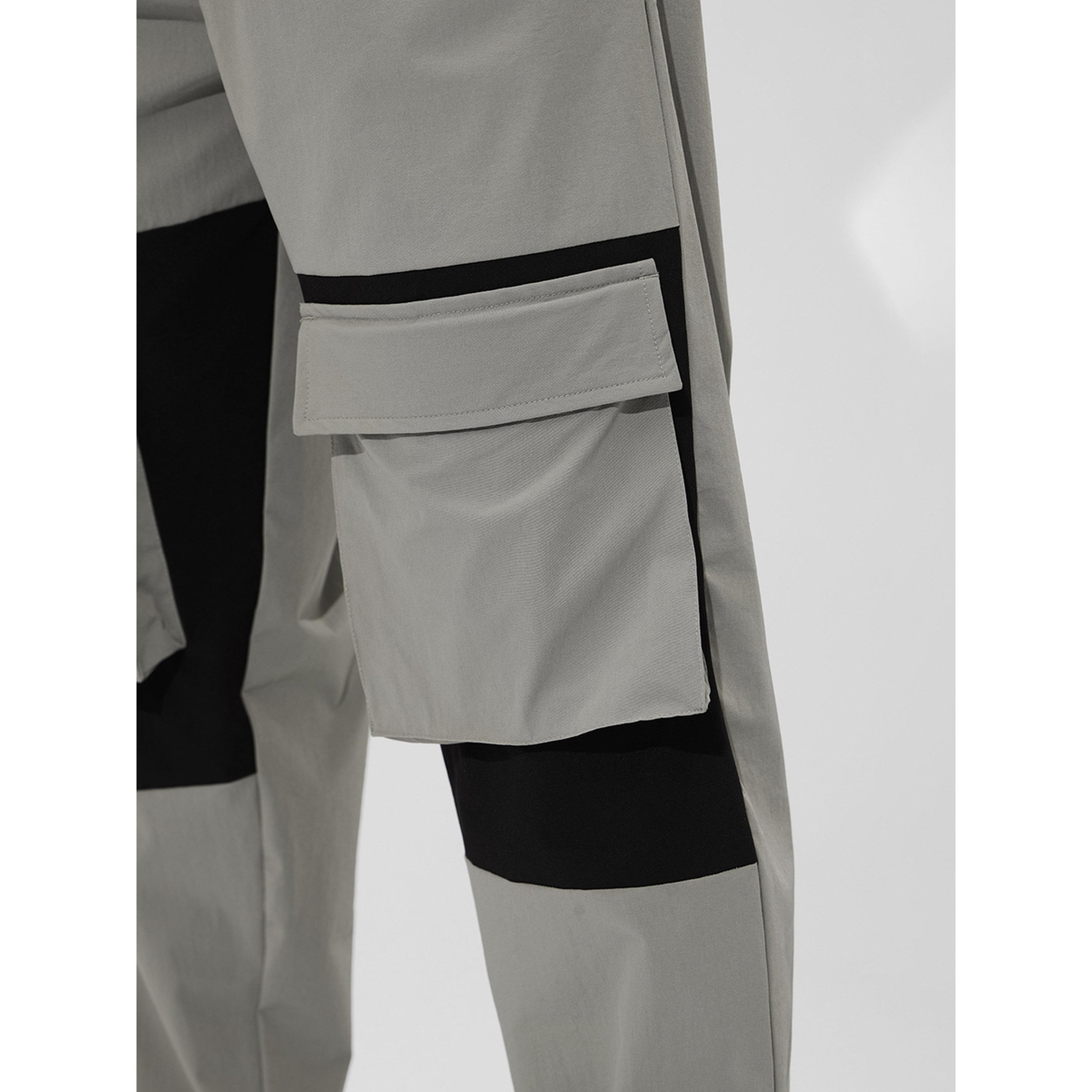 The Souled Store X Styli Grey Two-Tone Cargo Trousers-men-clothing-joggers-image-5