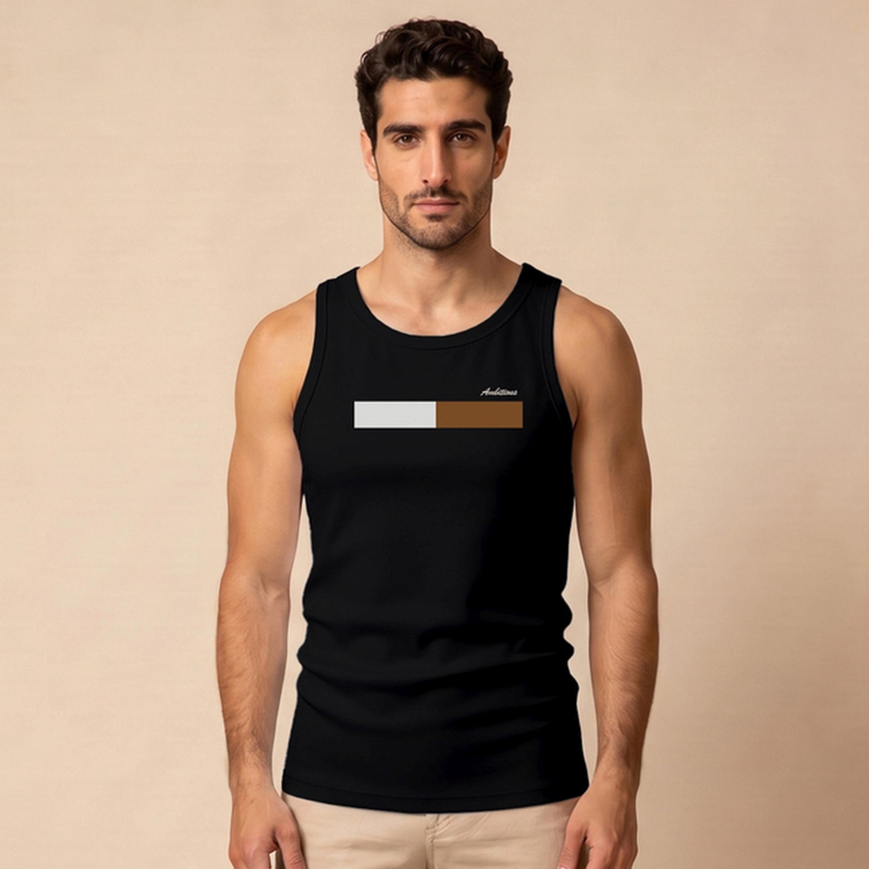 Take Two Black Graphic Print Regular Fit Tank Top-men-clothing-tshirtsandpolos-vests-image-1