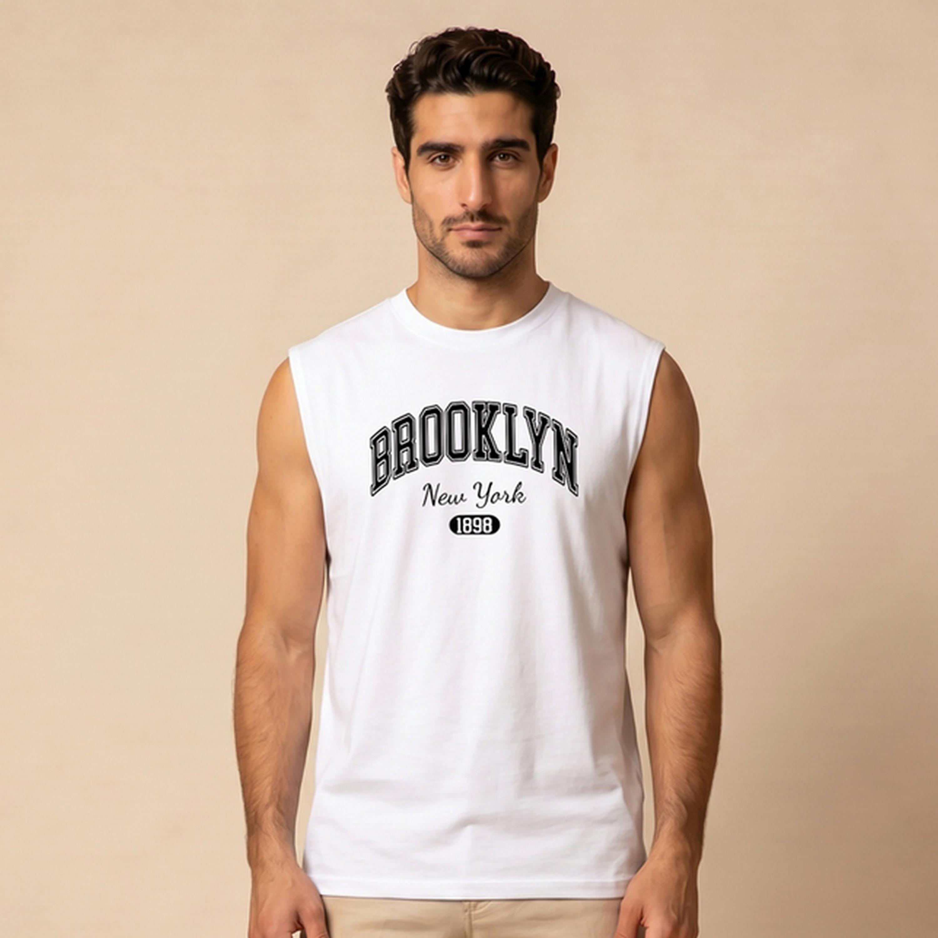 Take Two White Graphic Print Regular Fit Tank Top-men-clothing-tshirtsandpolos-vests-image-1